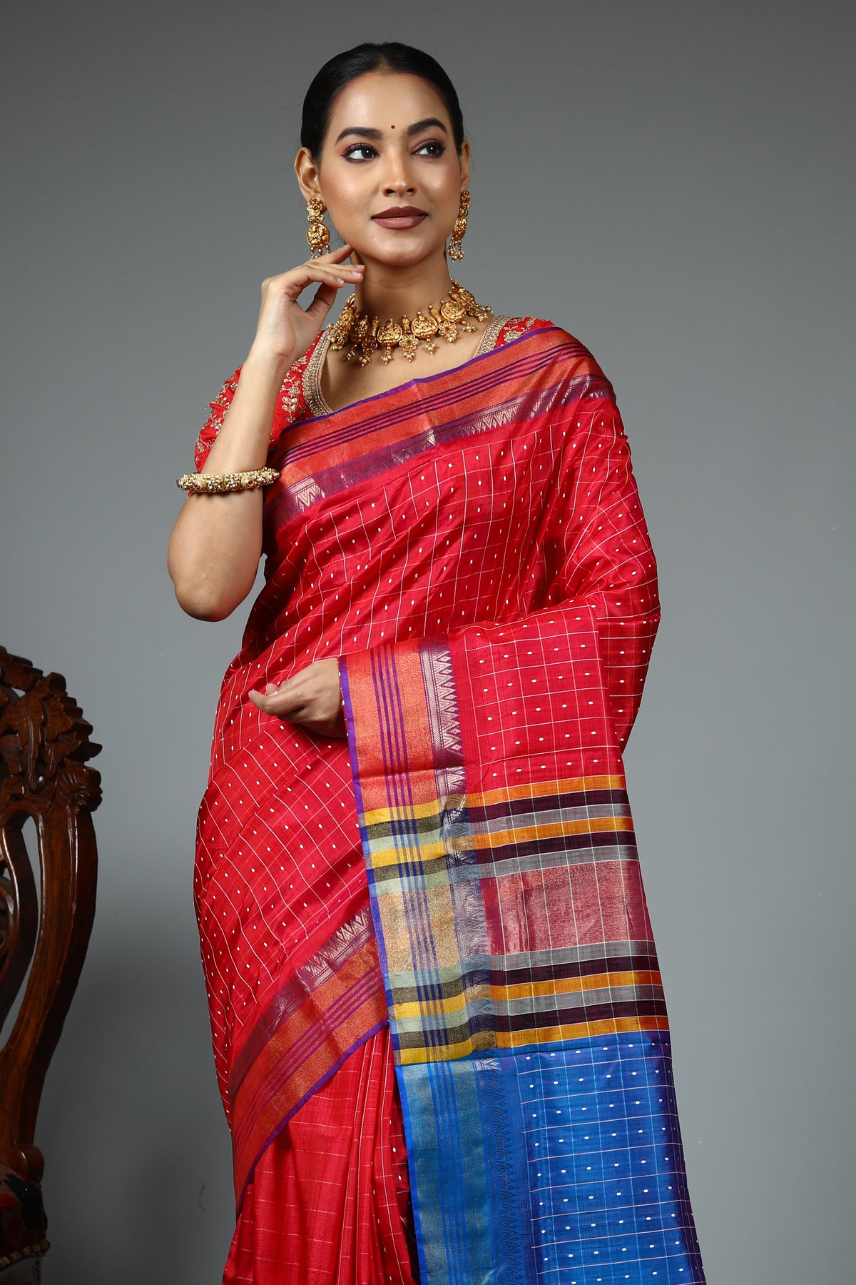 Maroon Kalashetra Saree