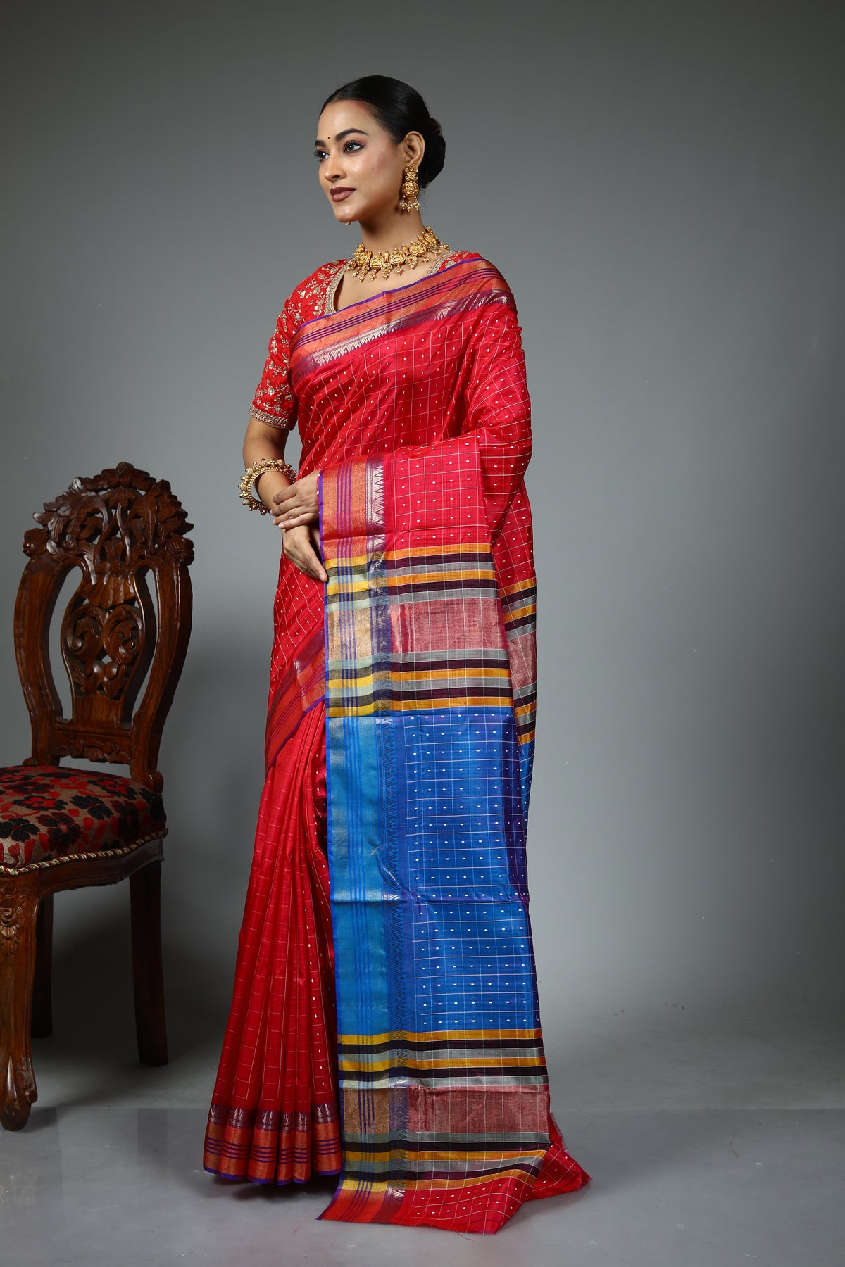 Maroon Kalashetra Saree