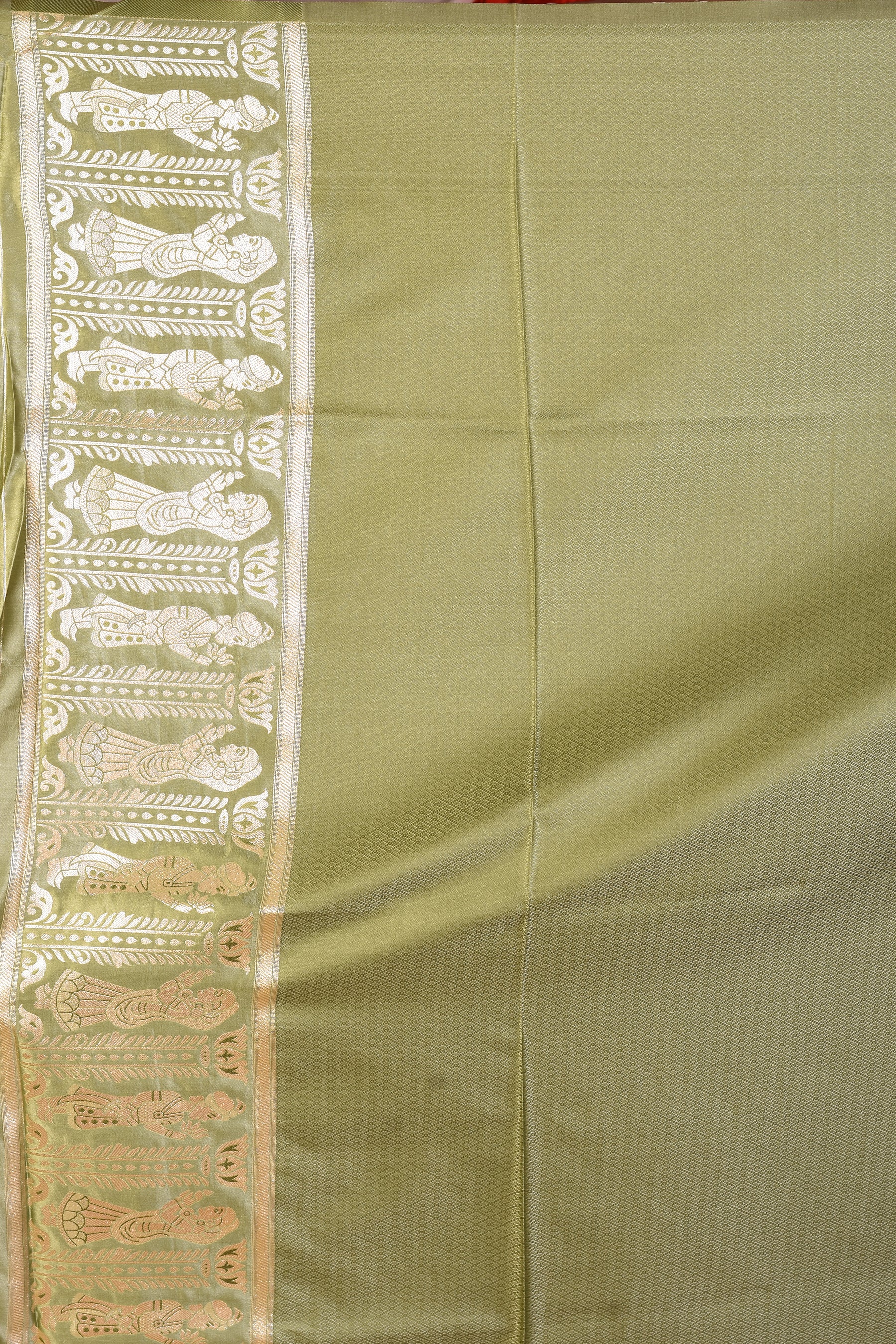 Green Blended Satin Silk Saree - Keya Seth Exclusive