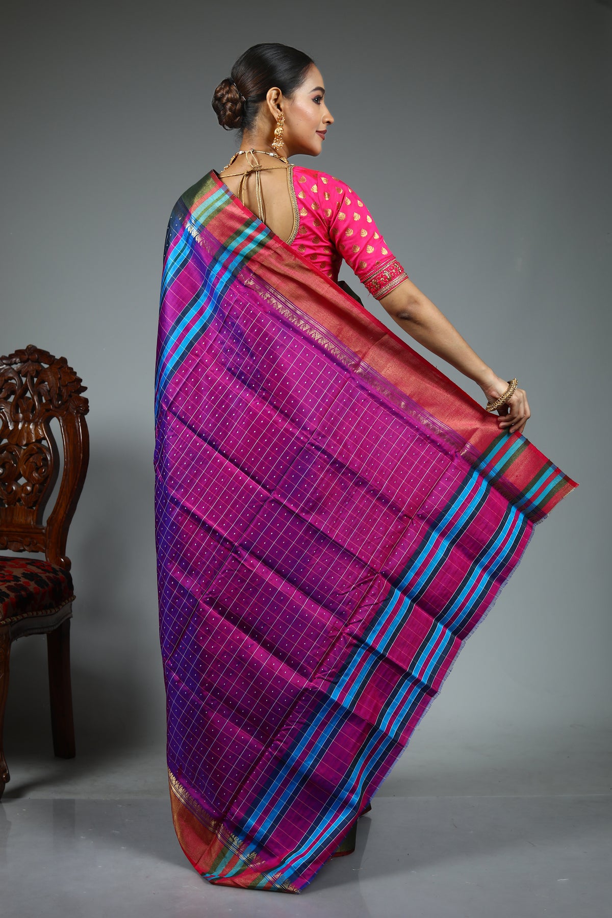 Blue Kalashetra Saree