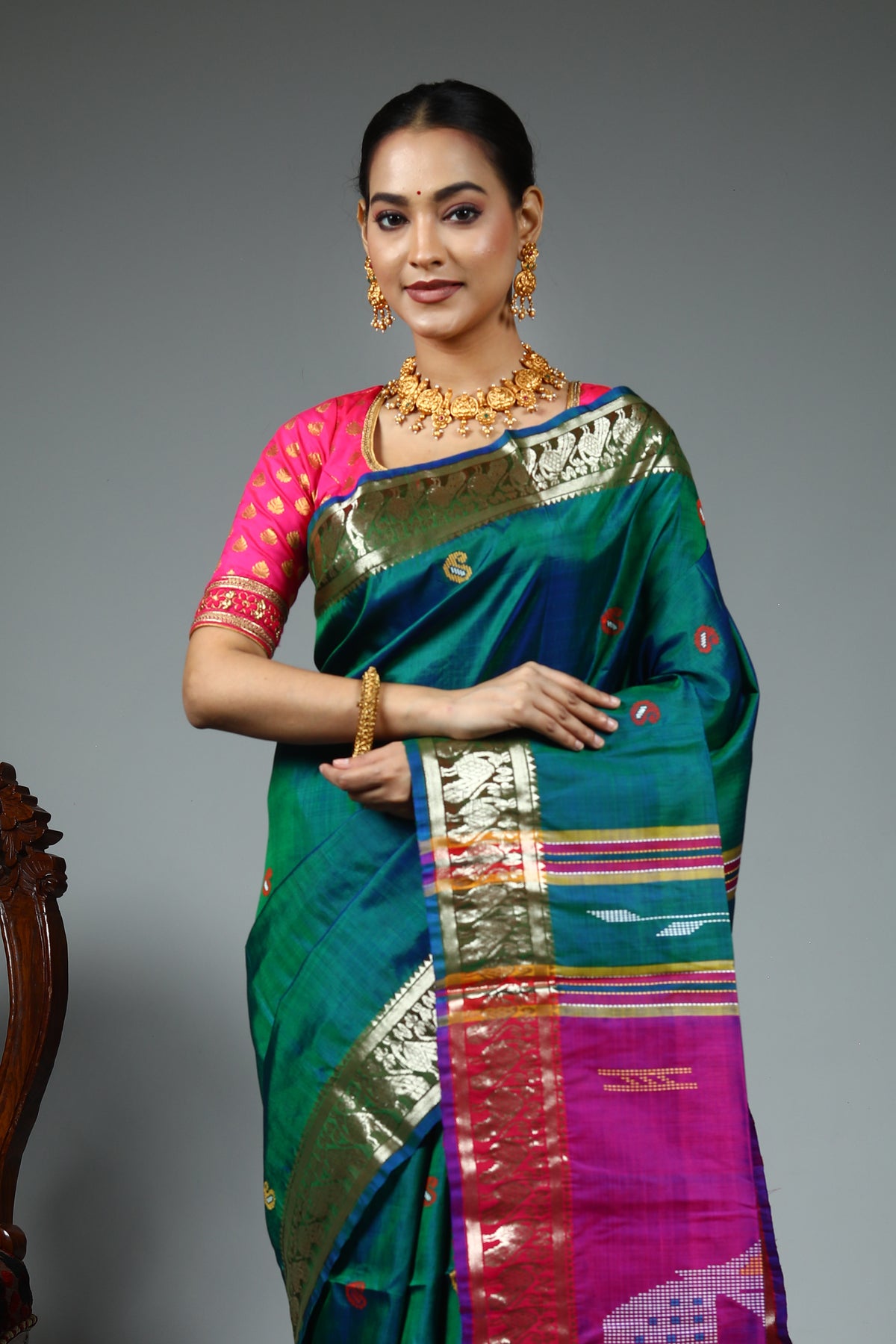 Green Kalashetra Saree