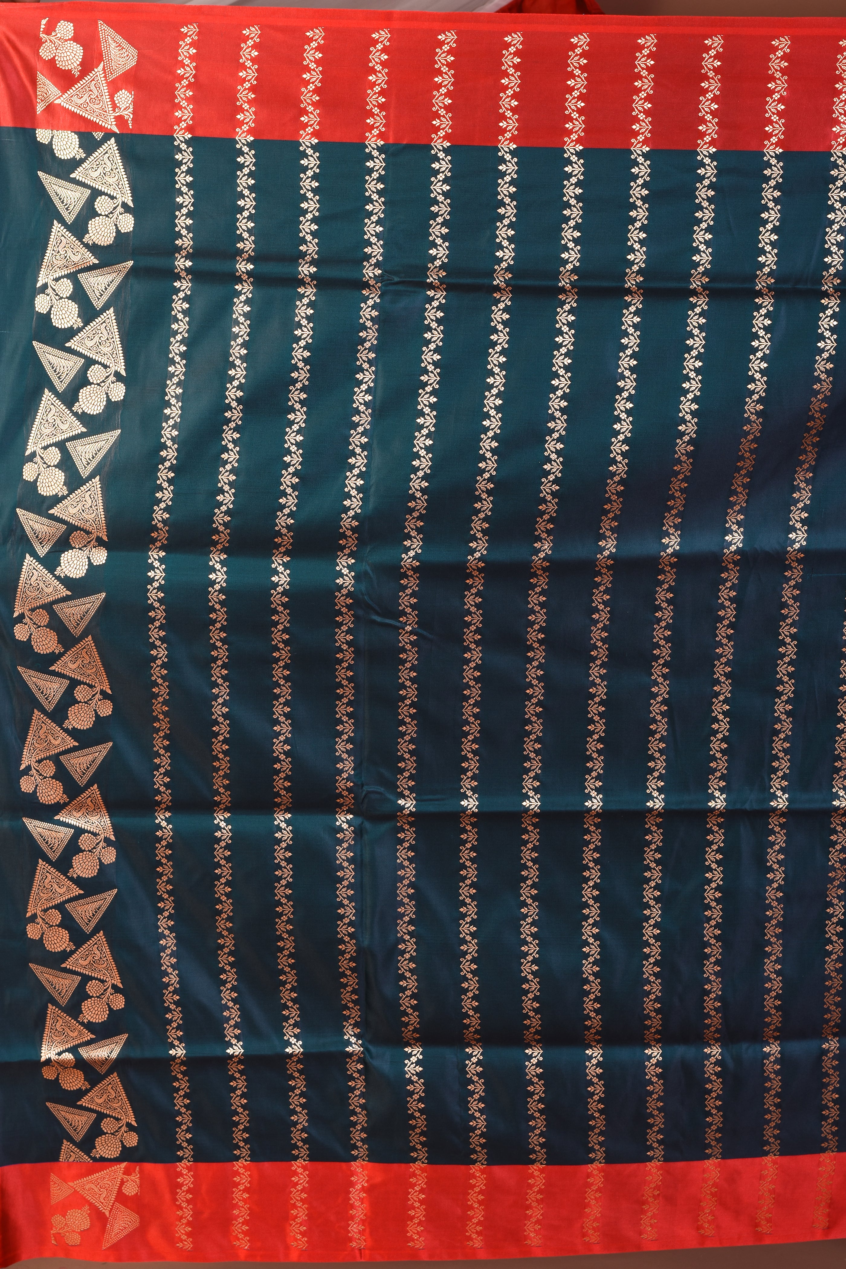 Dark Green Blended Mashru Silk Saree - Keya Seth Exclusive