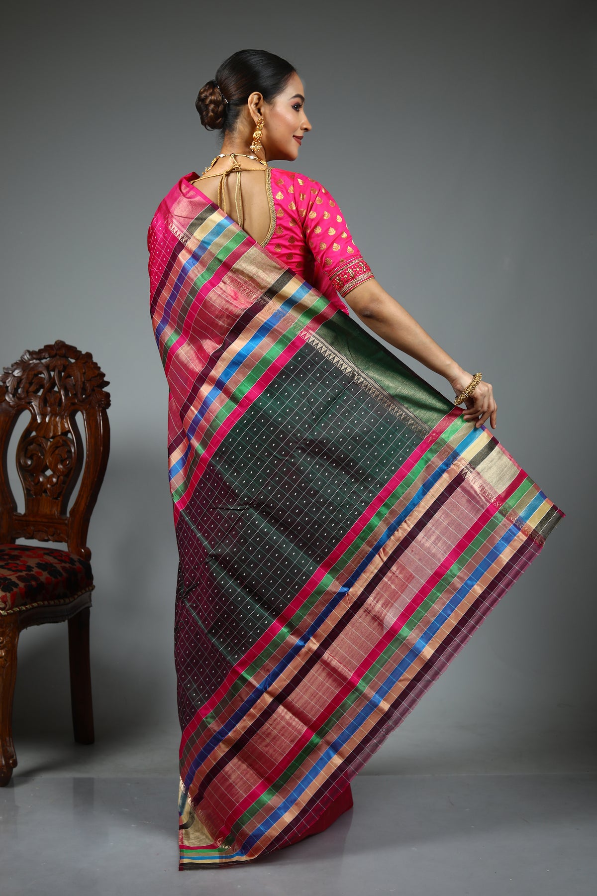 Pink Kalashetra Saree