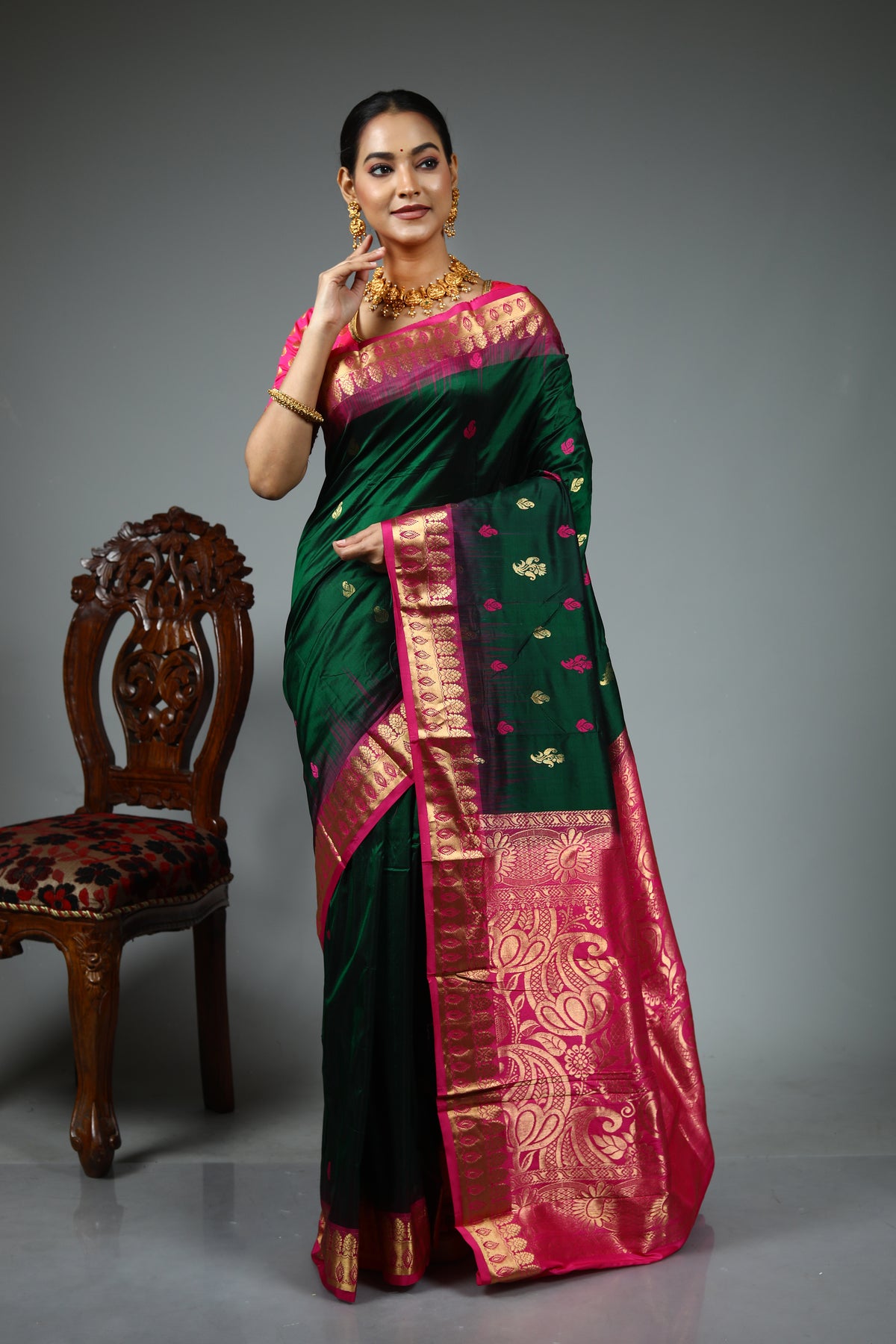 Green Pure Kanjivaram Silk Saree