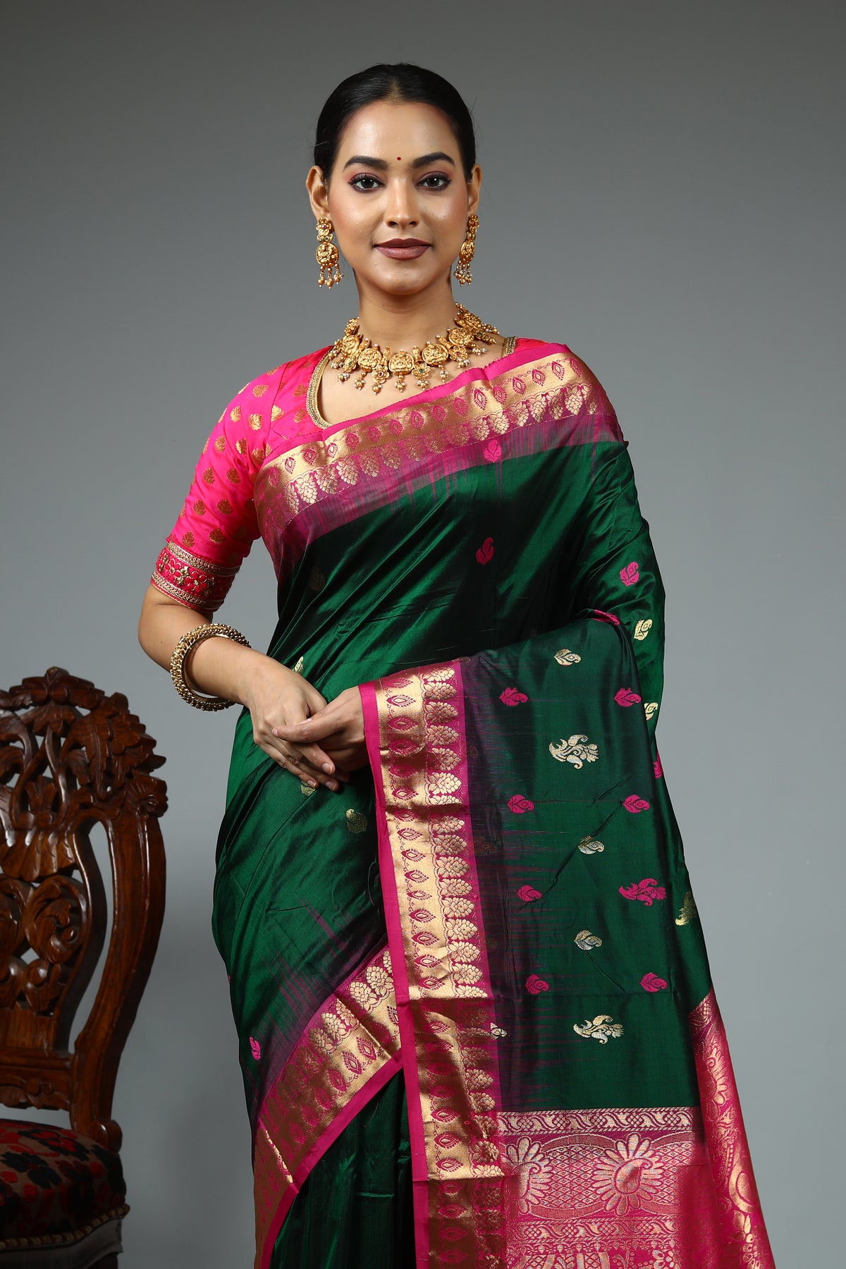 Green Pure Kanjivaram Silk Saree