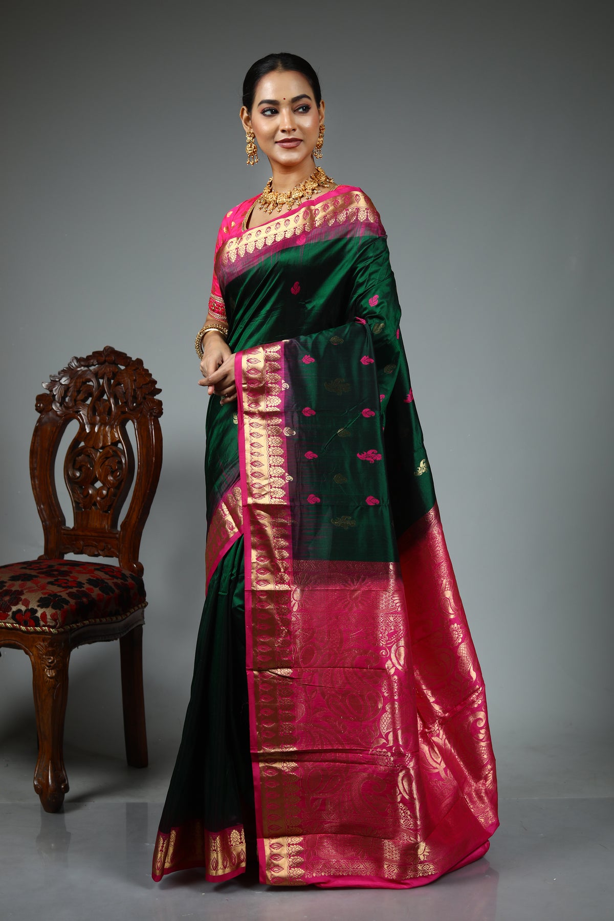Green Pure Kanjivaram Silk Saree