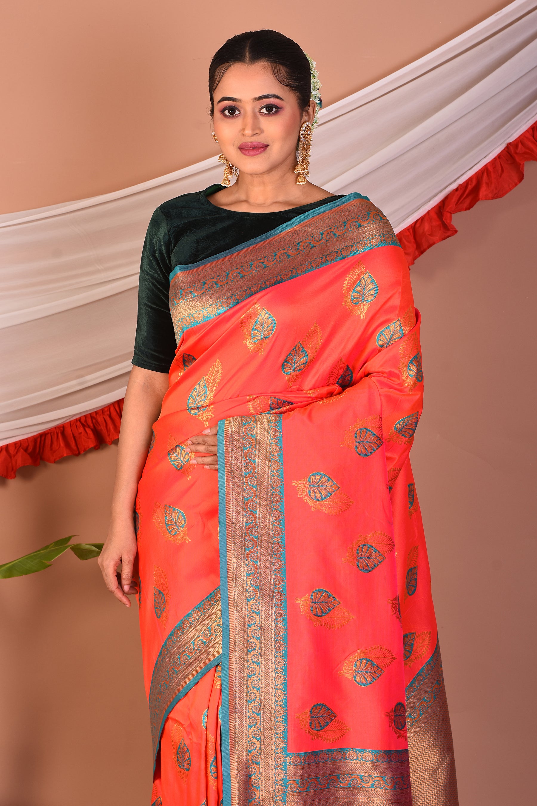 Pink Blended Silk Saree - Keya Seth Exclusive