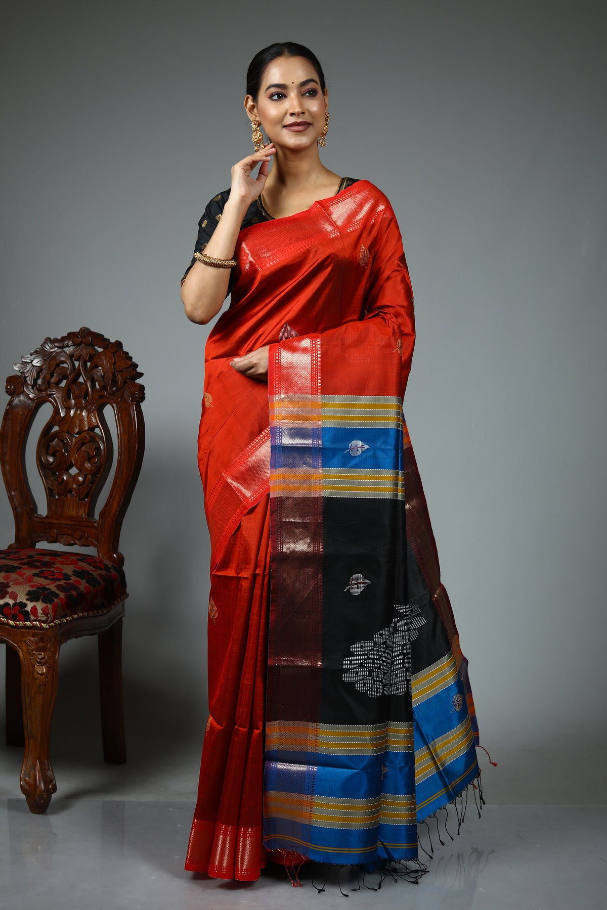 Rust Kalashetra Saree