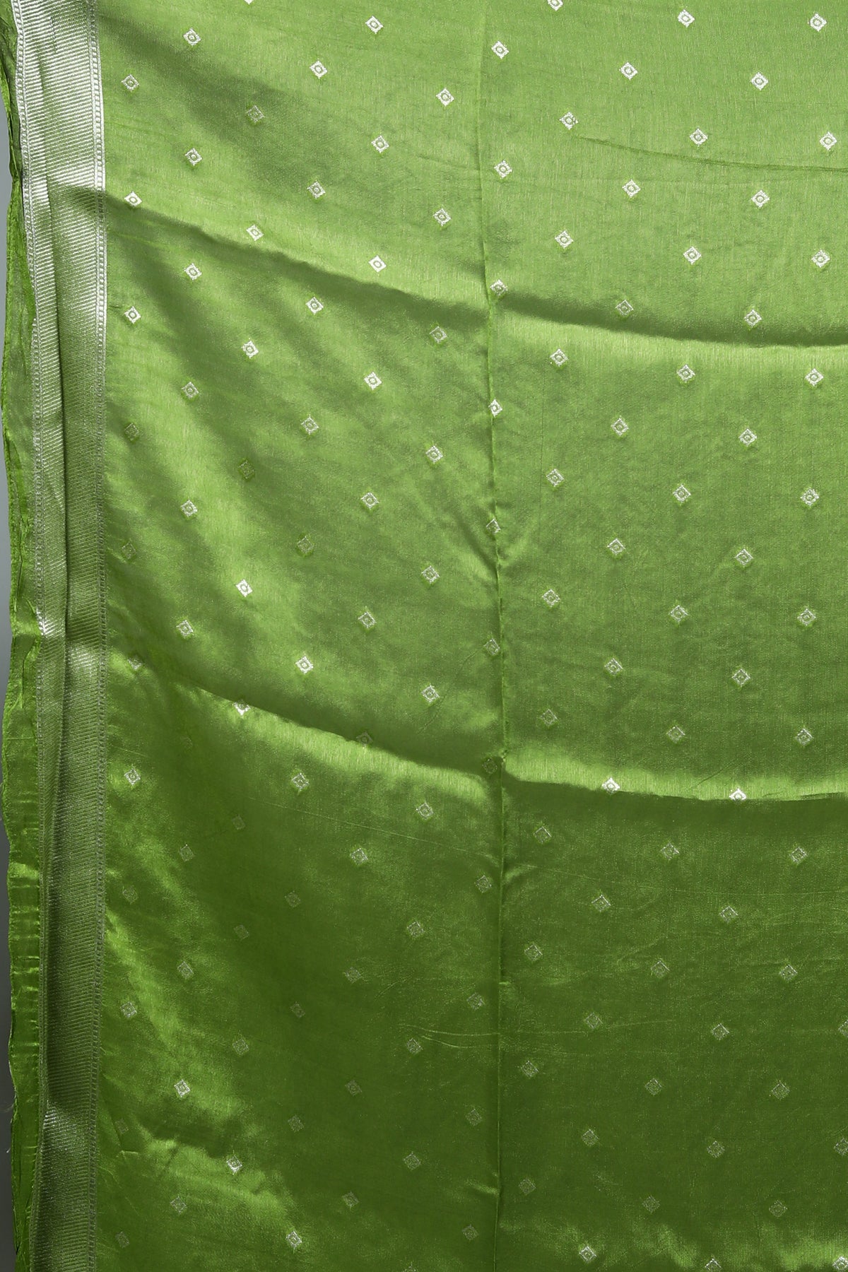Green Blended Satin Silk Saree