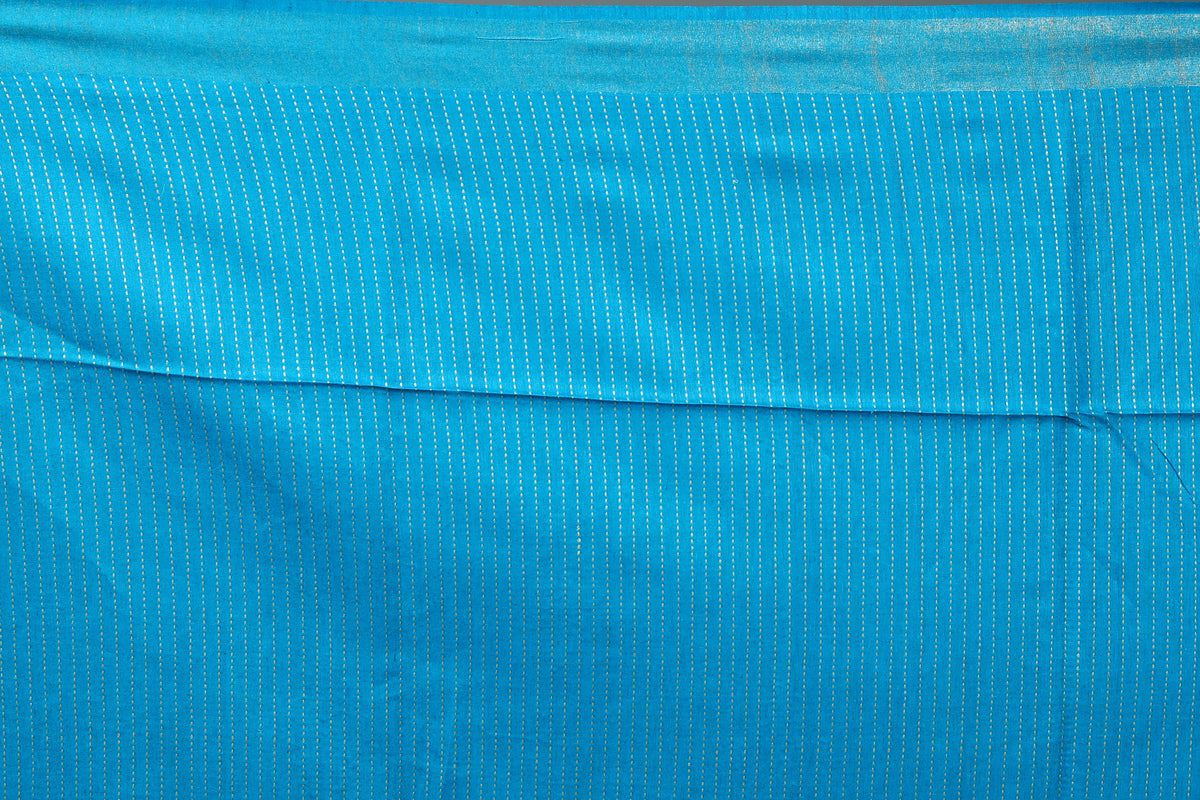 Blue Tussar Saree