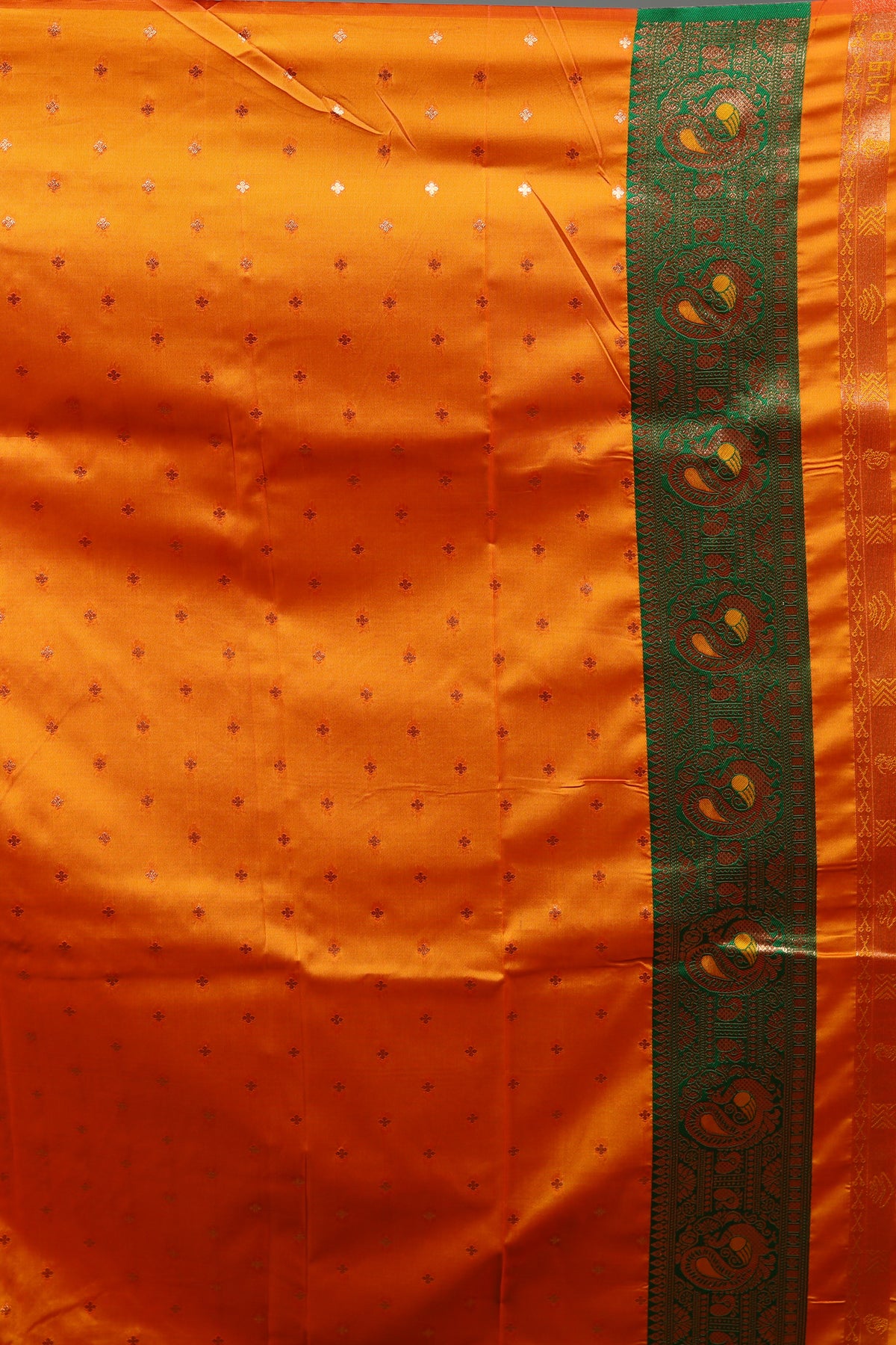 Yellow Blended Silk Saree
