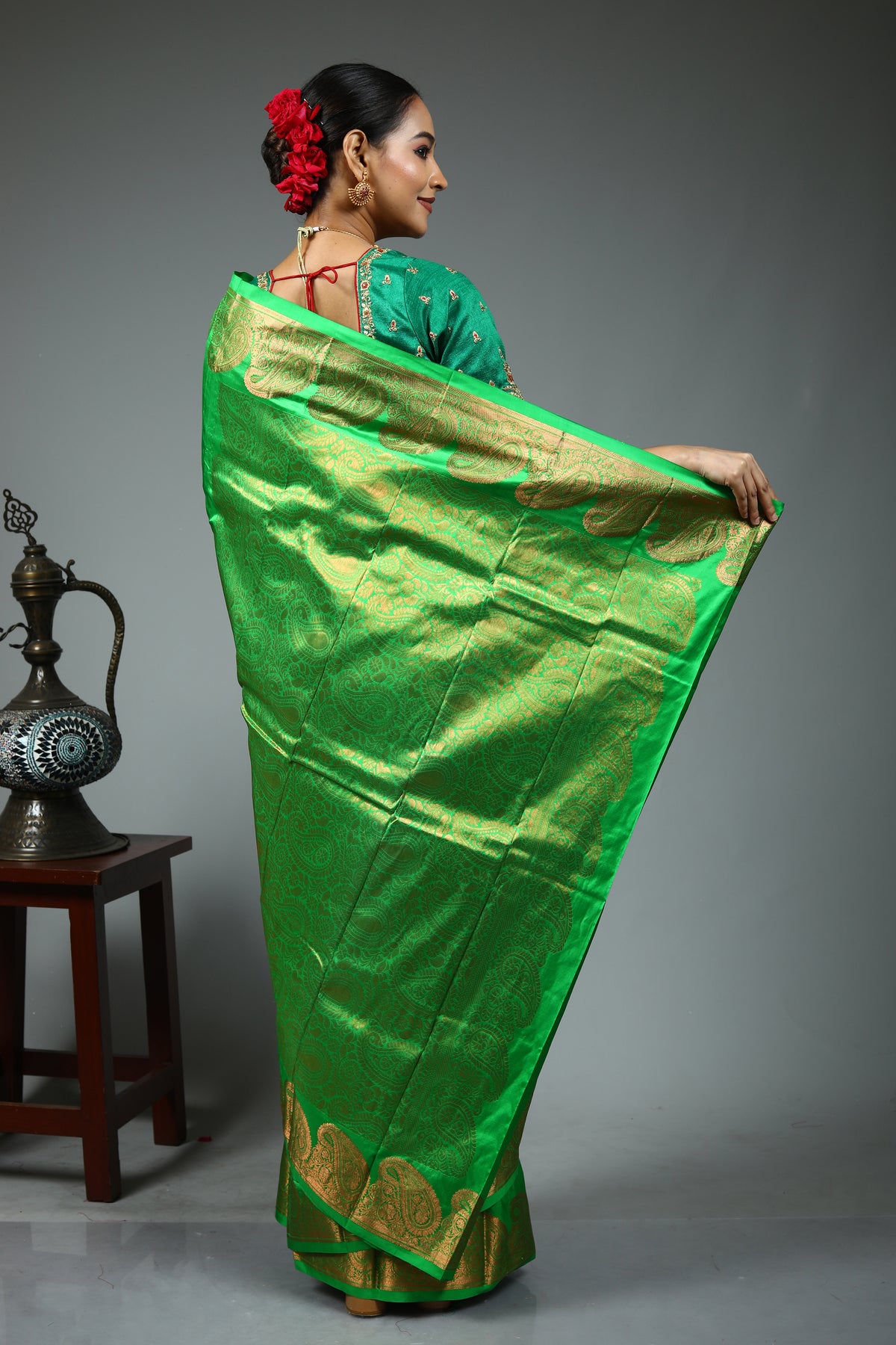 Green Kanjivaram Saree
