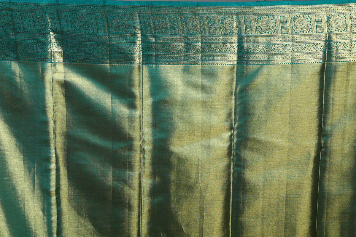 Olive Green Kanjivaram Silk Saree
