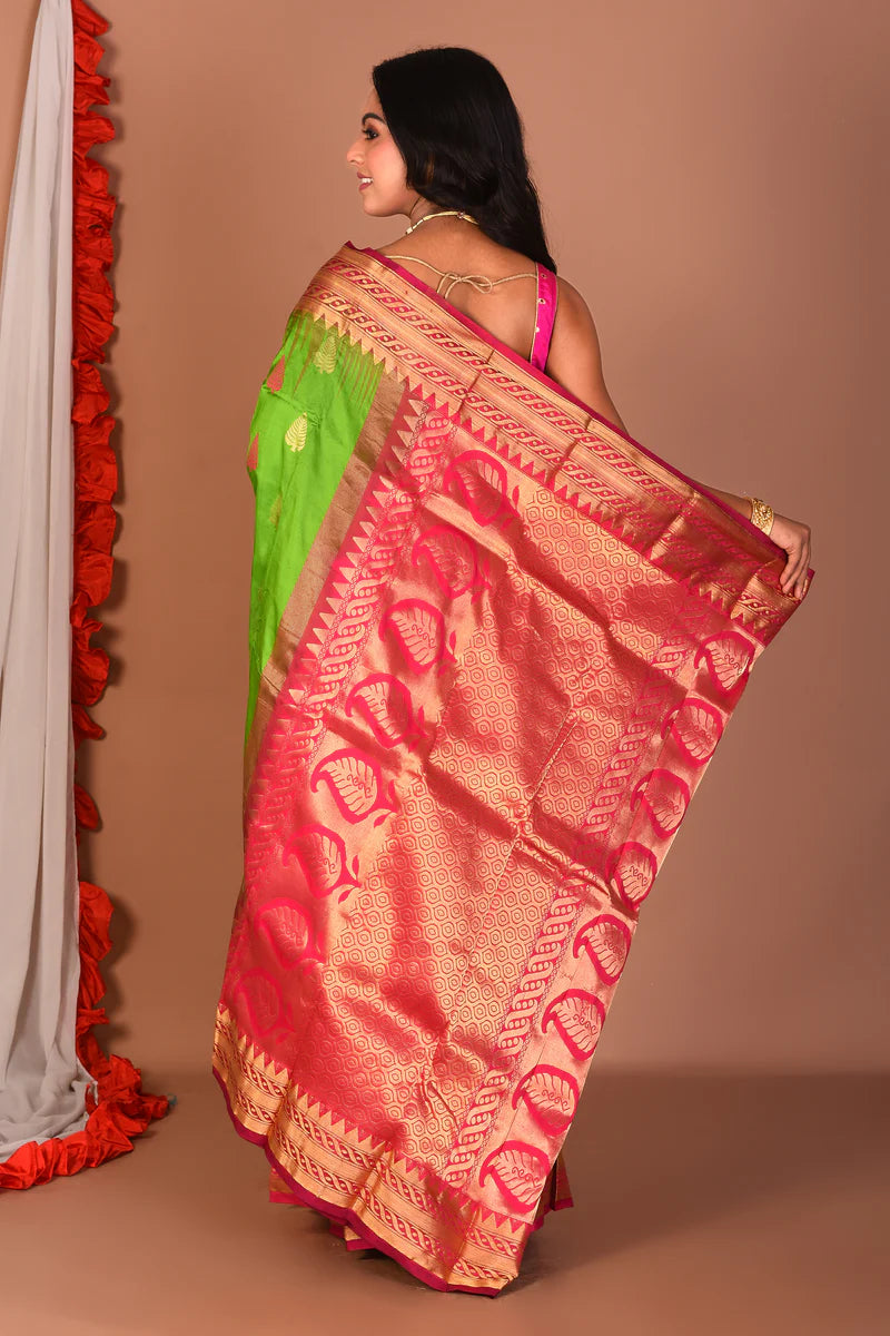 Green Pure Kanjivaram Silk Saree - Keya Seth Exclusive