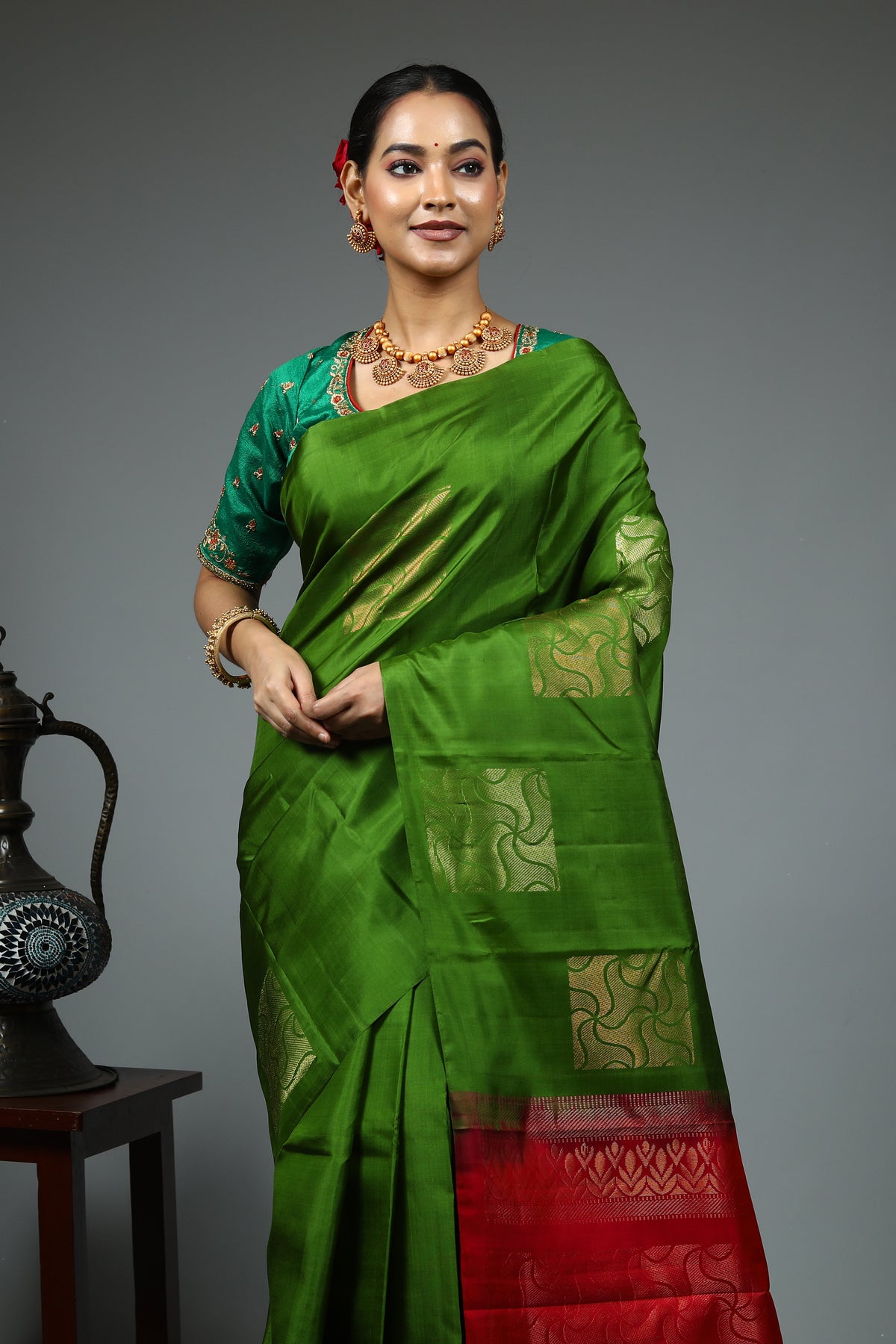 Green Pure Kanjivaram Silk Saree