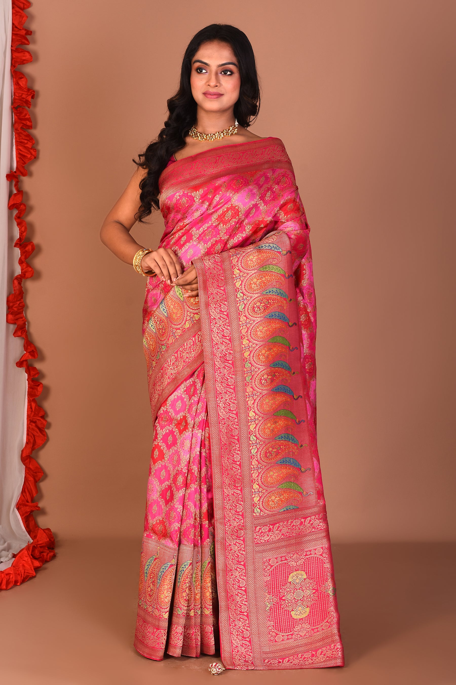 Rani Blended Printed Silk Saree - Keya Seth Exclusive