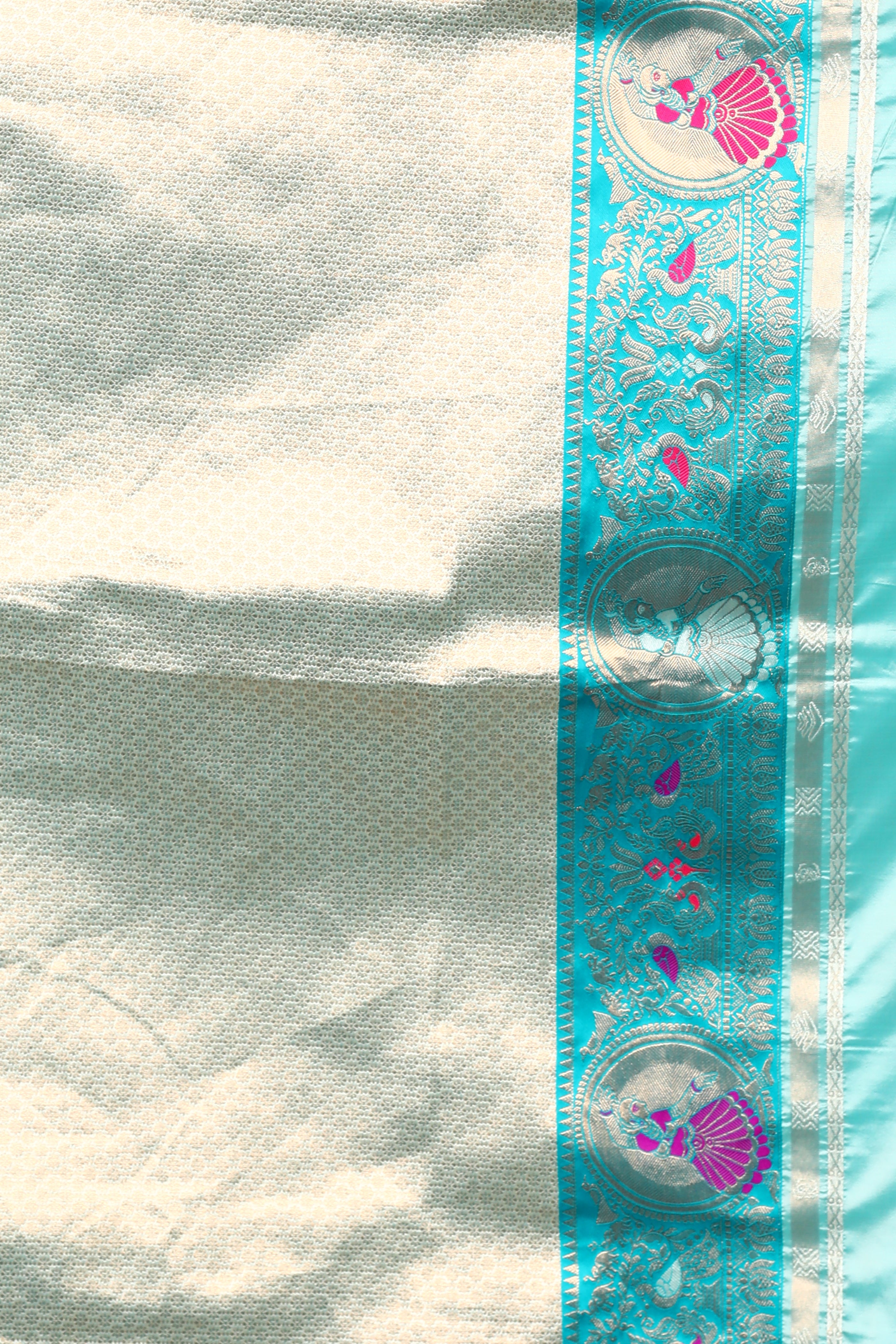 Sea Green Blended Art Silk Saree