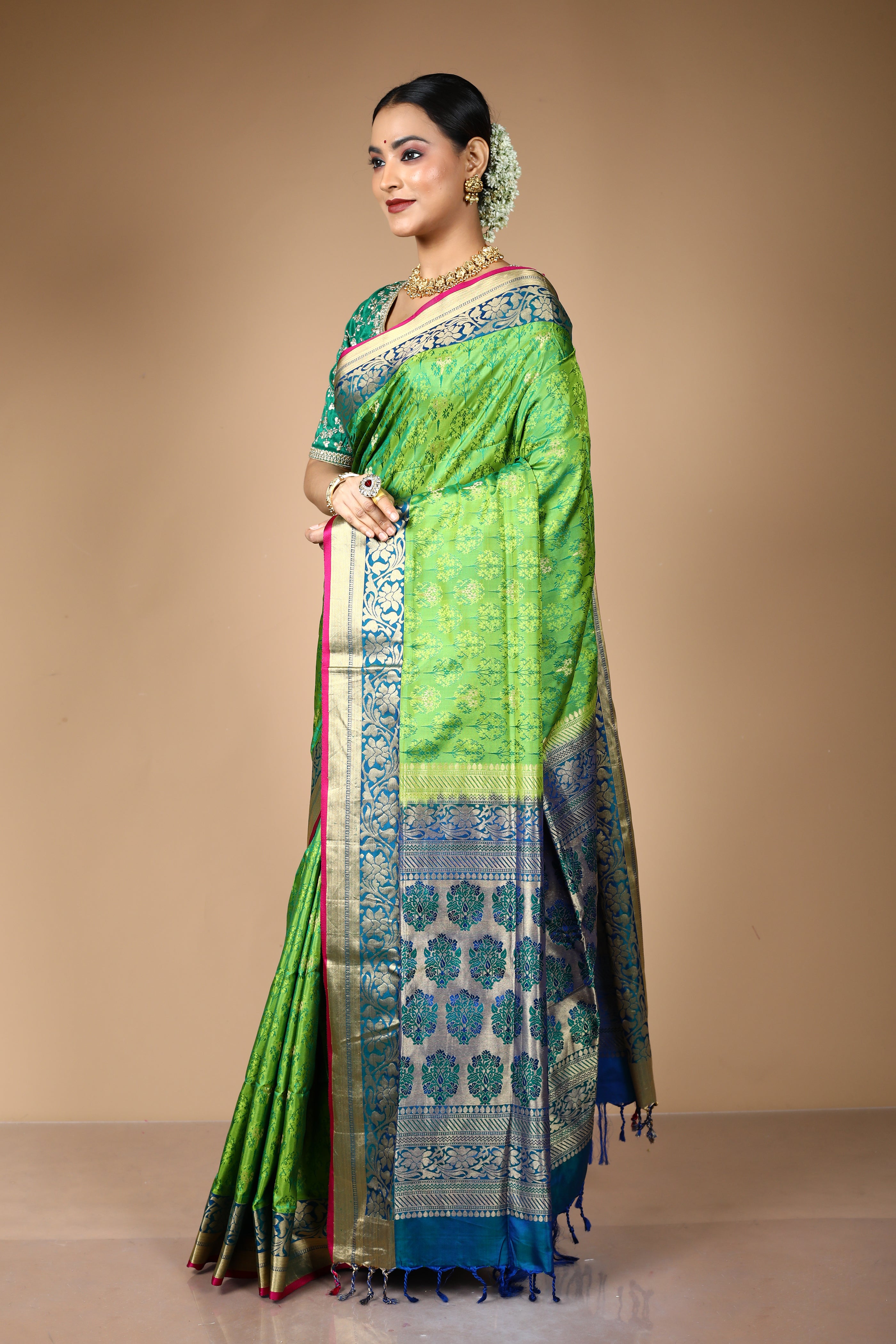 Green Pure Aarni Silk Saree