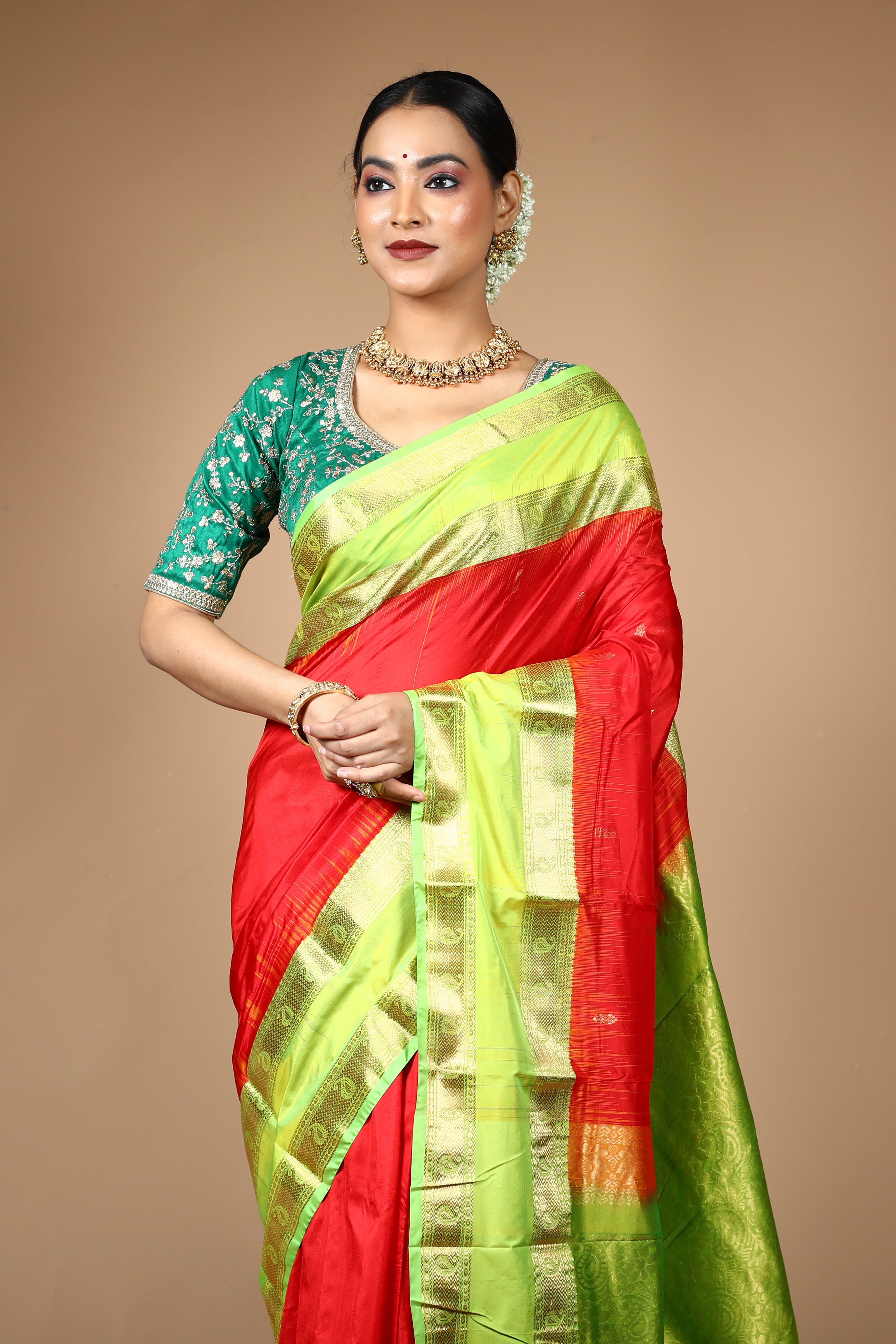 Red Pure Kanjivaram Silk Saree