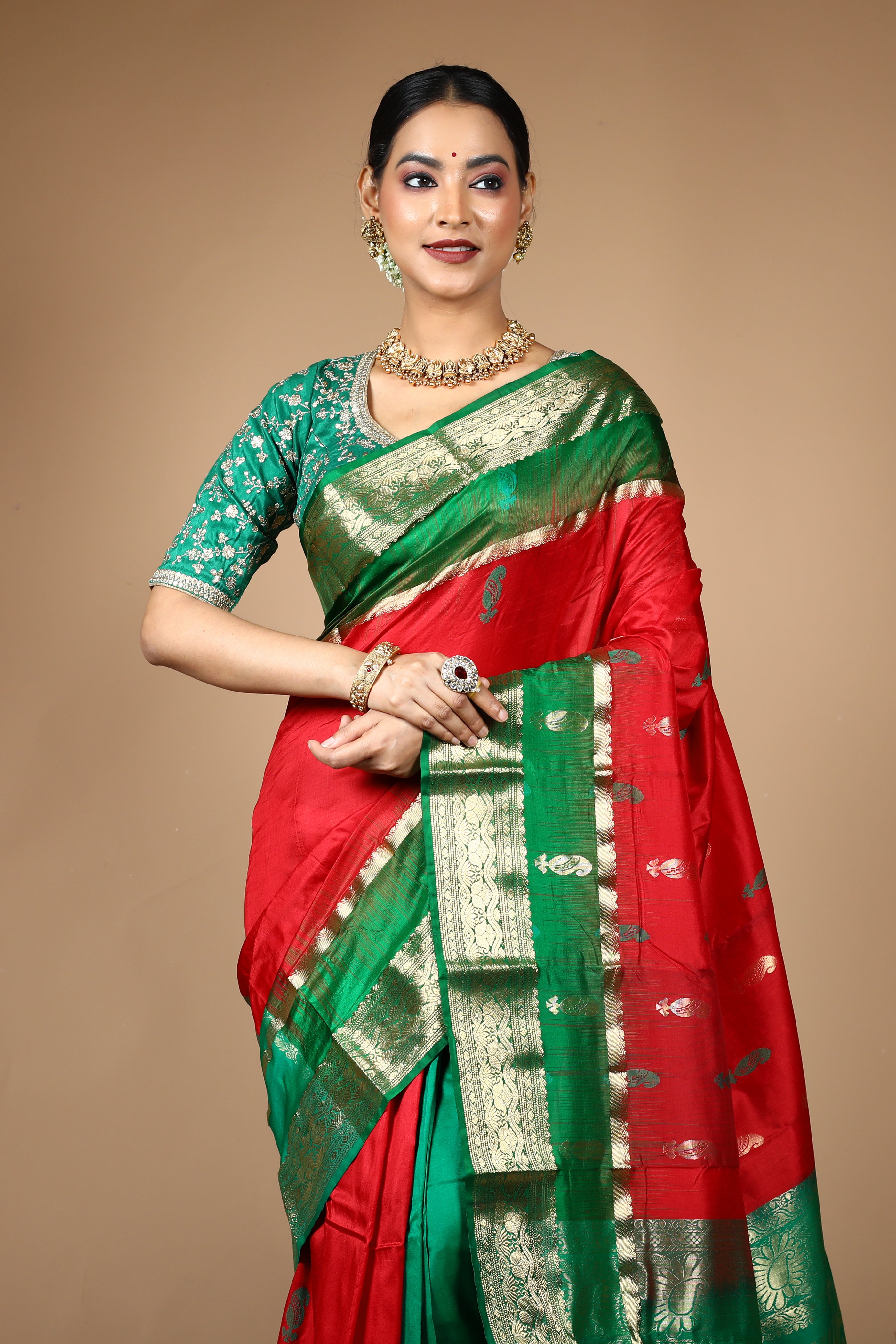 Maroon Pure Kanjivaram Silk Saree