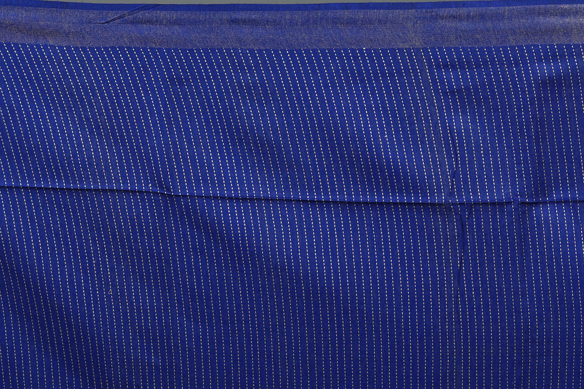 Navy Blue Tussar Saree