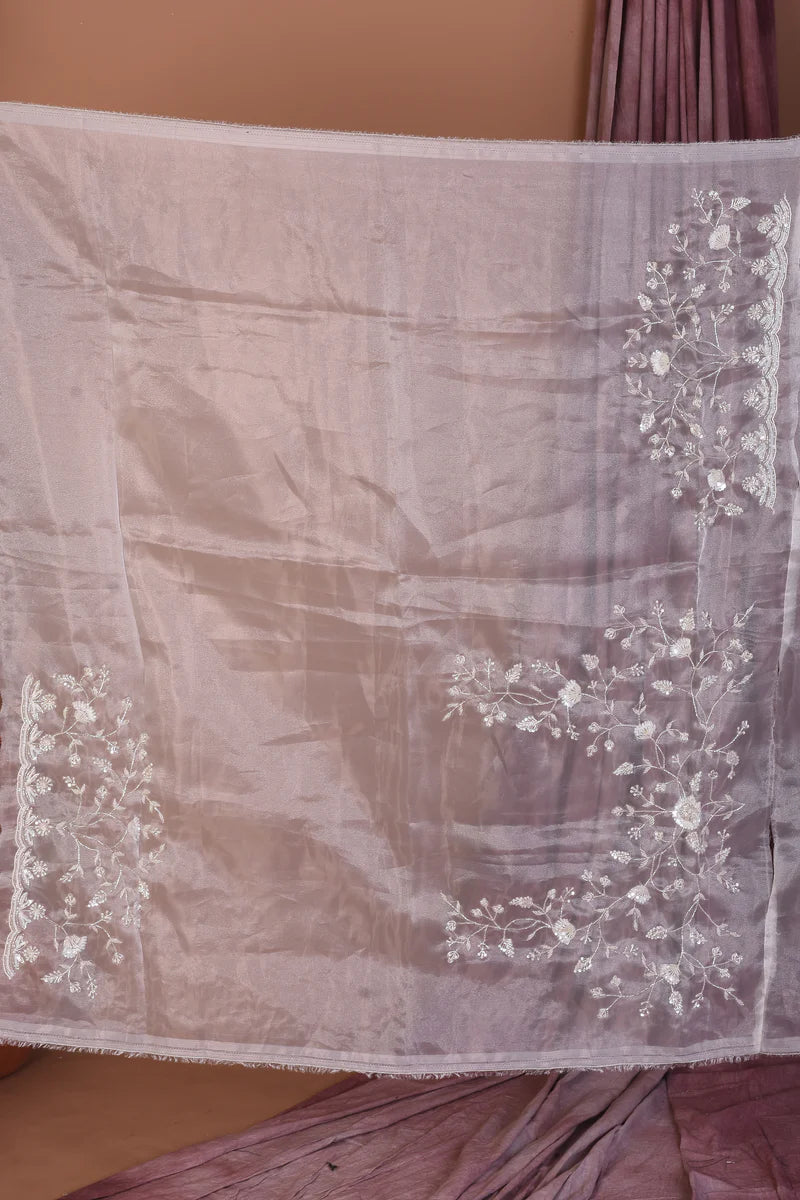 Off-white Jimmy Choo Saree - Keya Seth Exclusive