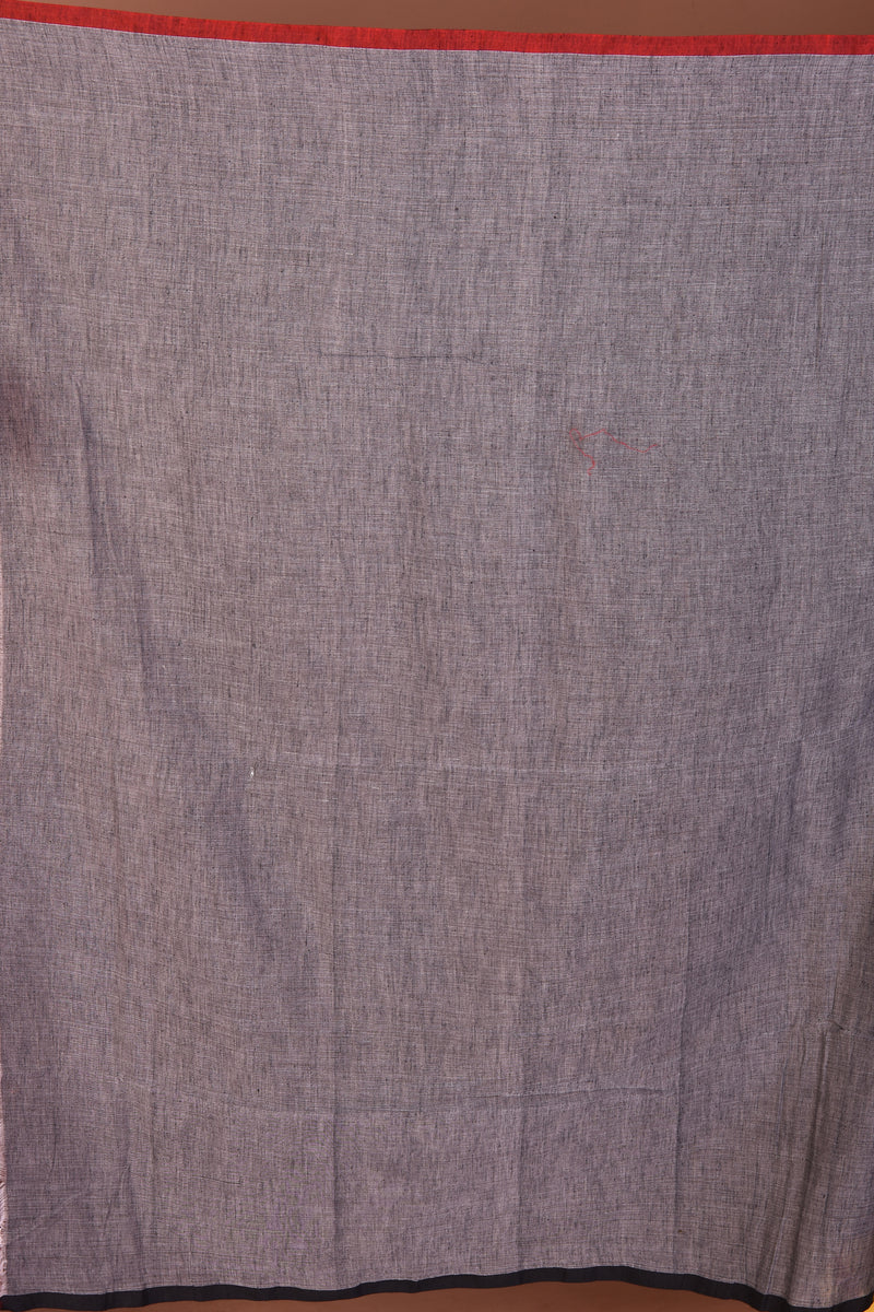 Yellow Blended Handloom Linen Saree - Keya Seth Exclusive