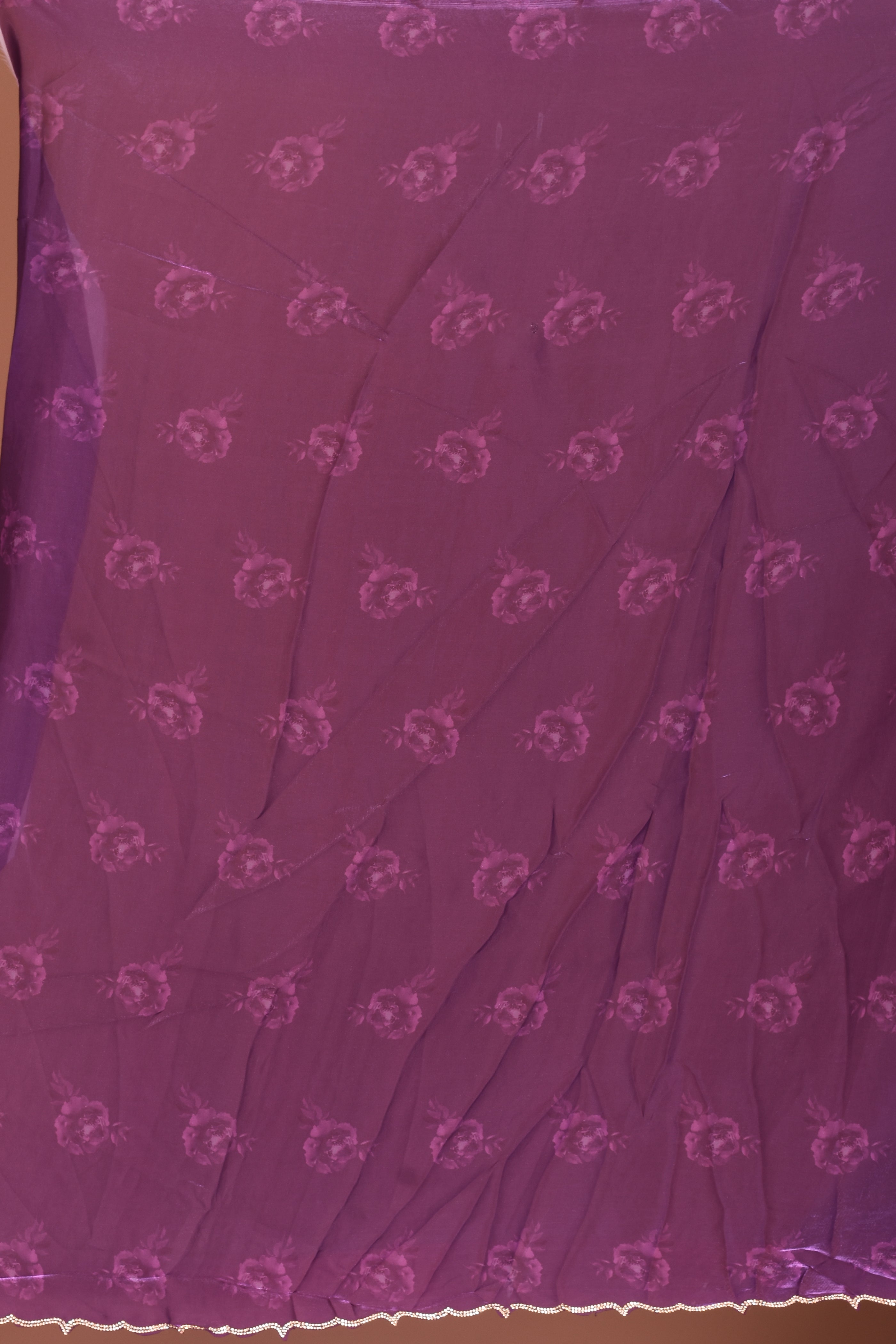 Offwhite & Purple Blended Organza Saree - Keya Seth Exclusive