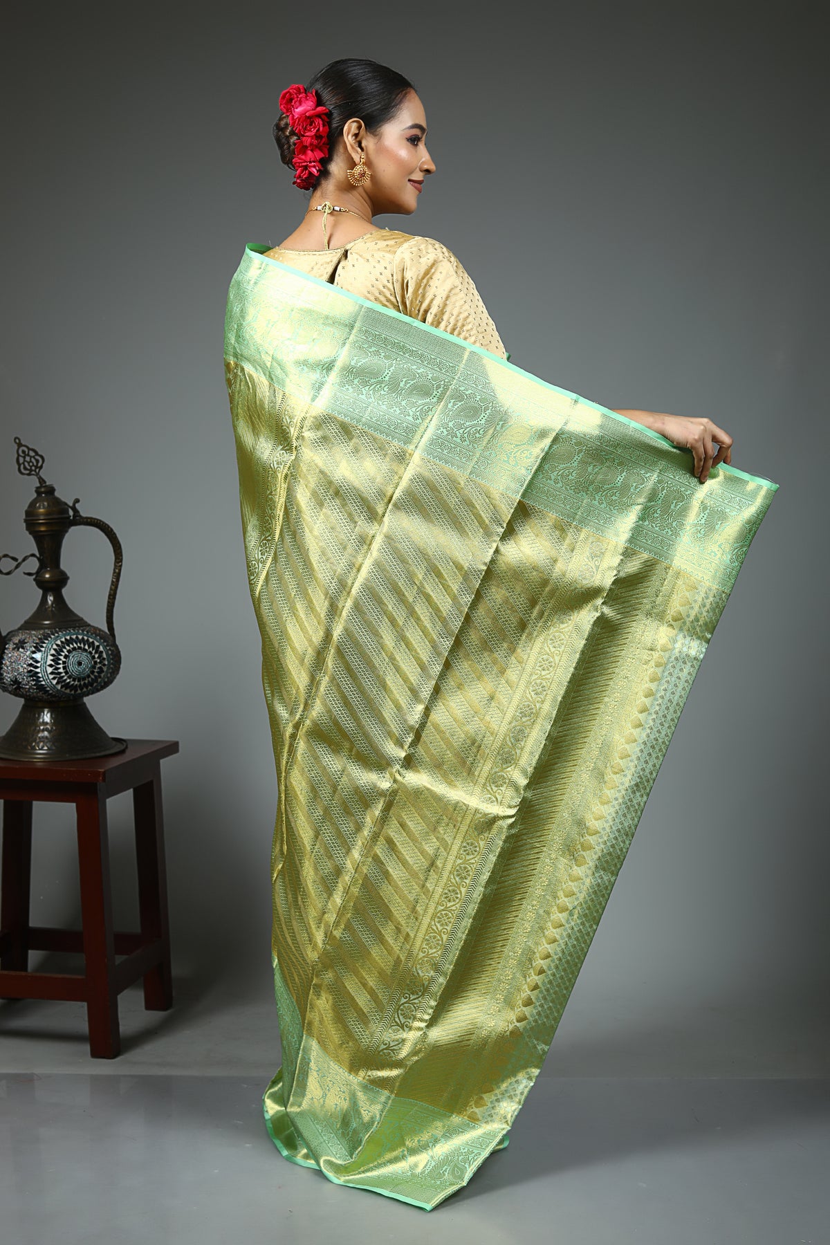 Green Tissue Kanjivaram Saree