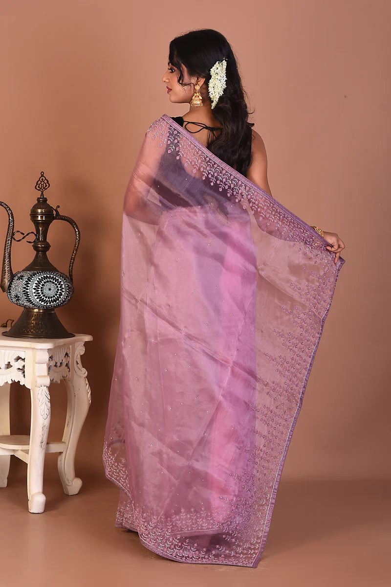 Lavender Jimmy Choo Saree - Keya Seth Exclusive