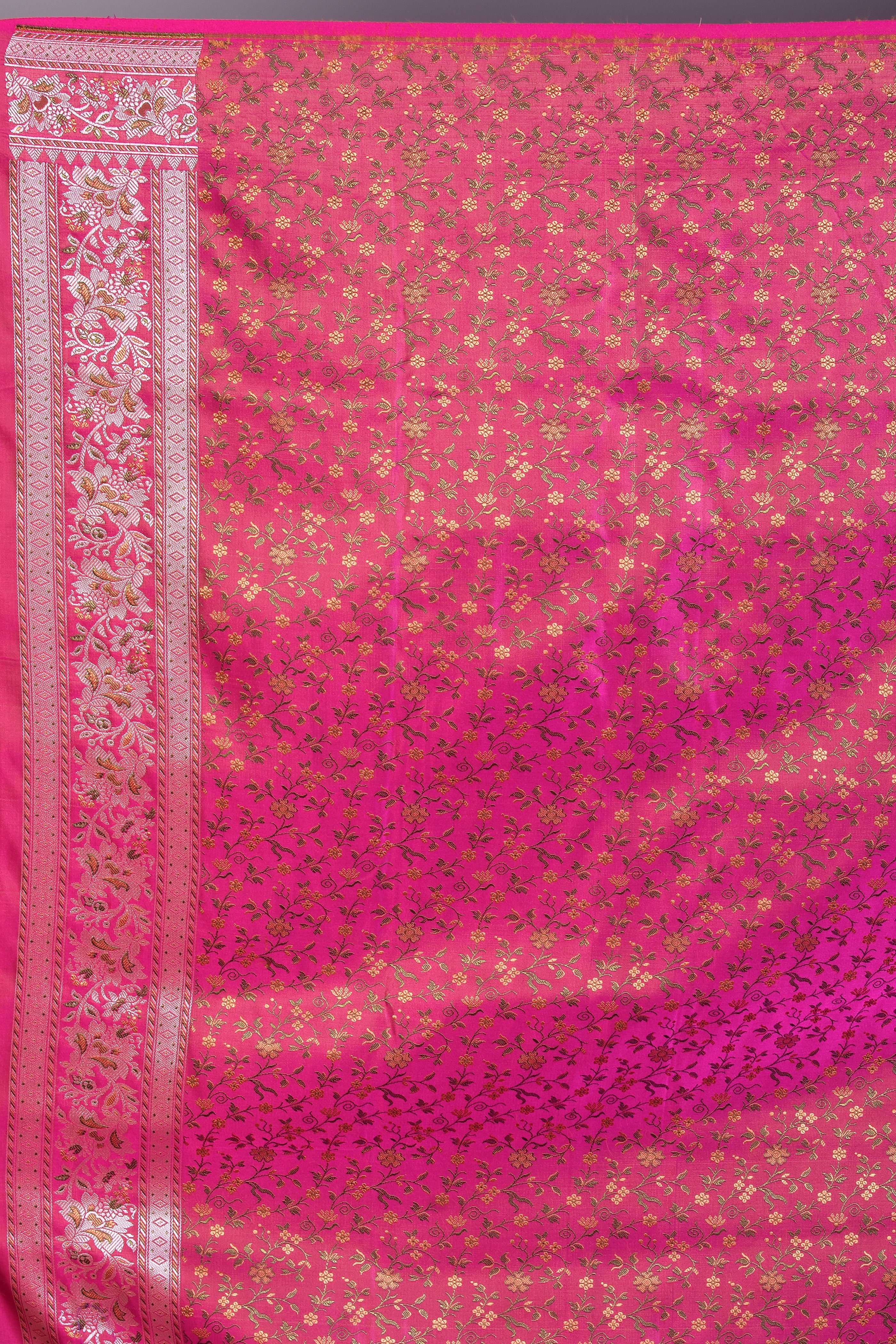 Orange Pashmina Saree with Thread work - Keya Seth Exclusive