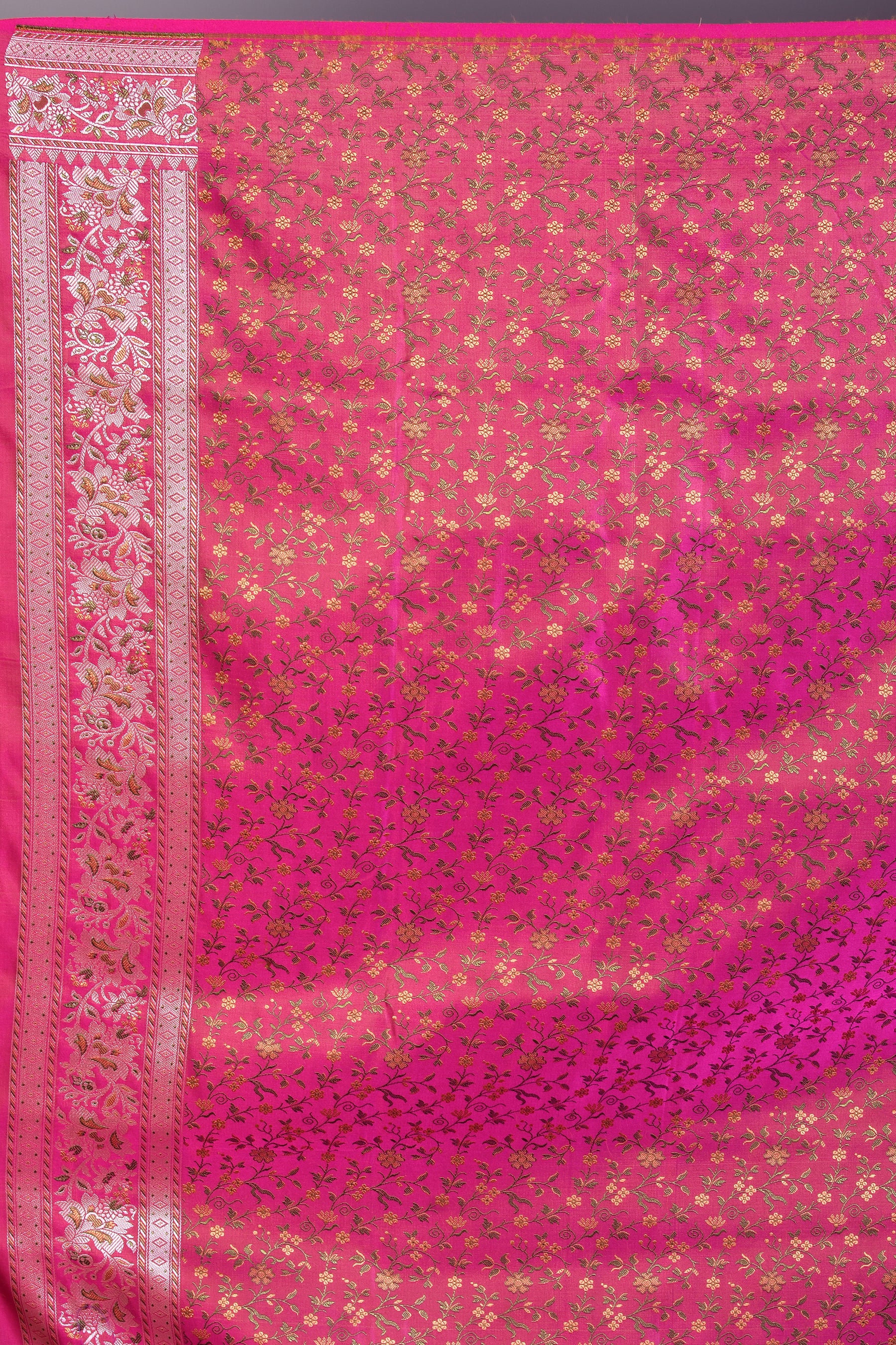 Orange Pashmina Saree with Thread work - Keya Seth Exclusive