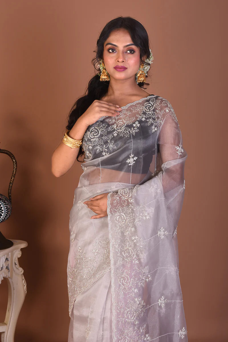 Light Purple Jimmy Choo Saree - Keya Seth Exclusive