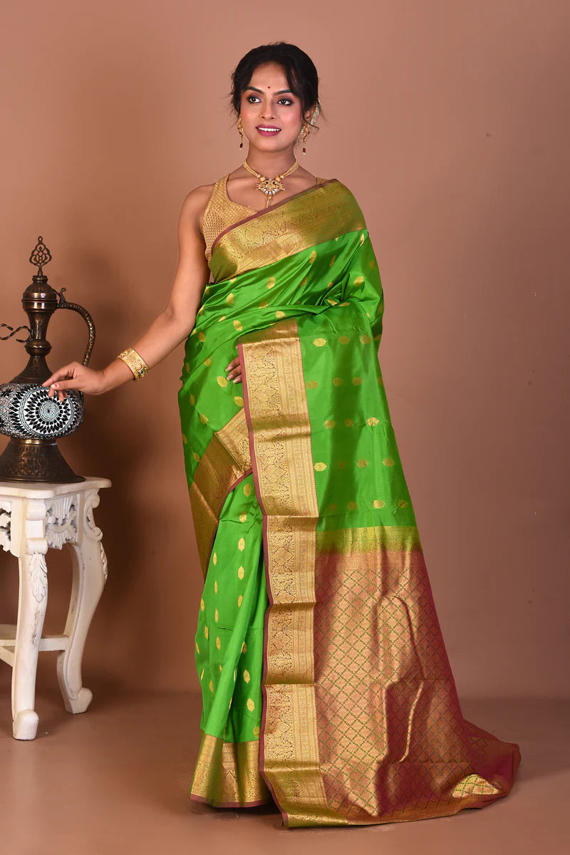 Green Pure Kanjivaram Silk Saree - Keya Seth Exclusive
