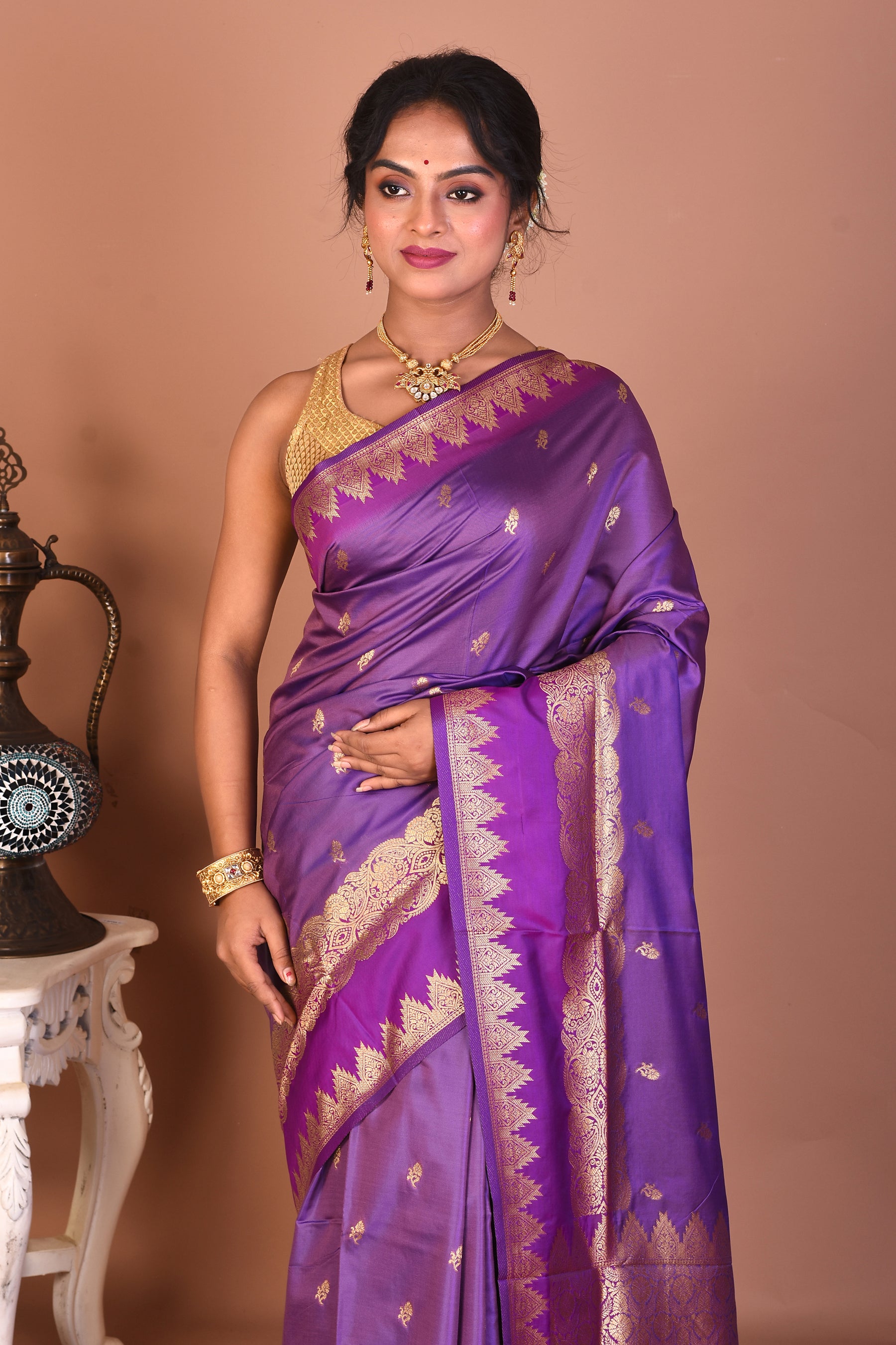 Purple Art Silk Saree - Keya Seth Exclusive