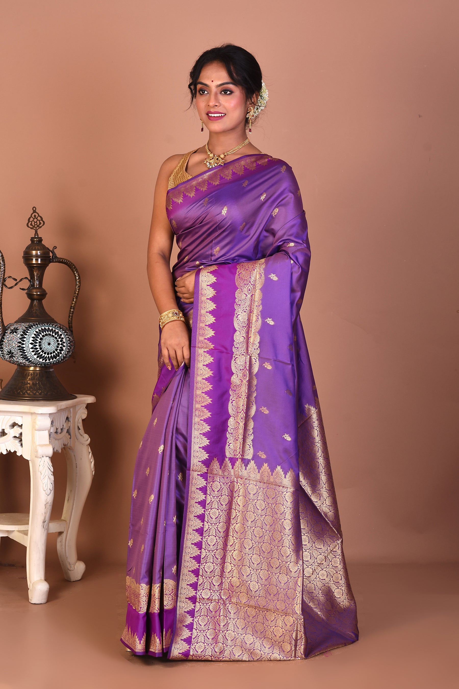Purple Art Silk Saree - Keya Seth Exclusive