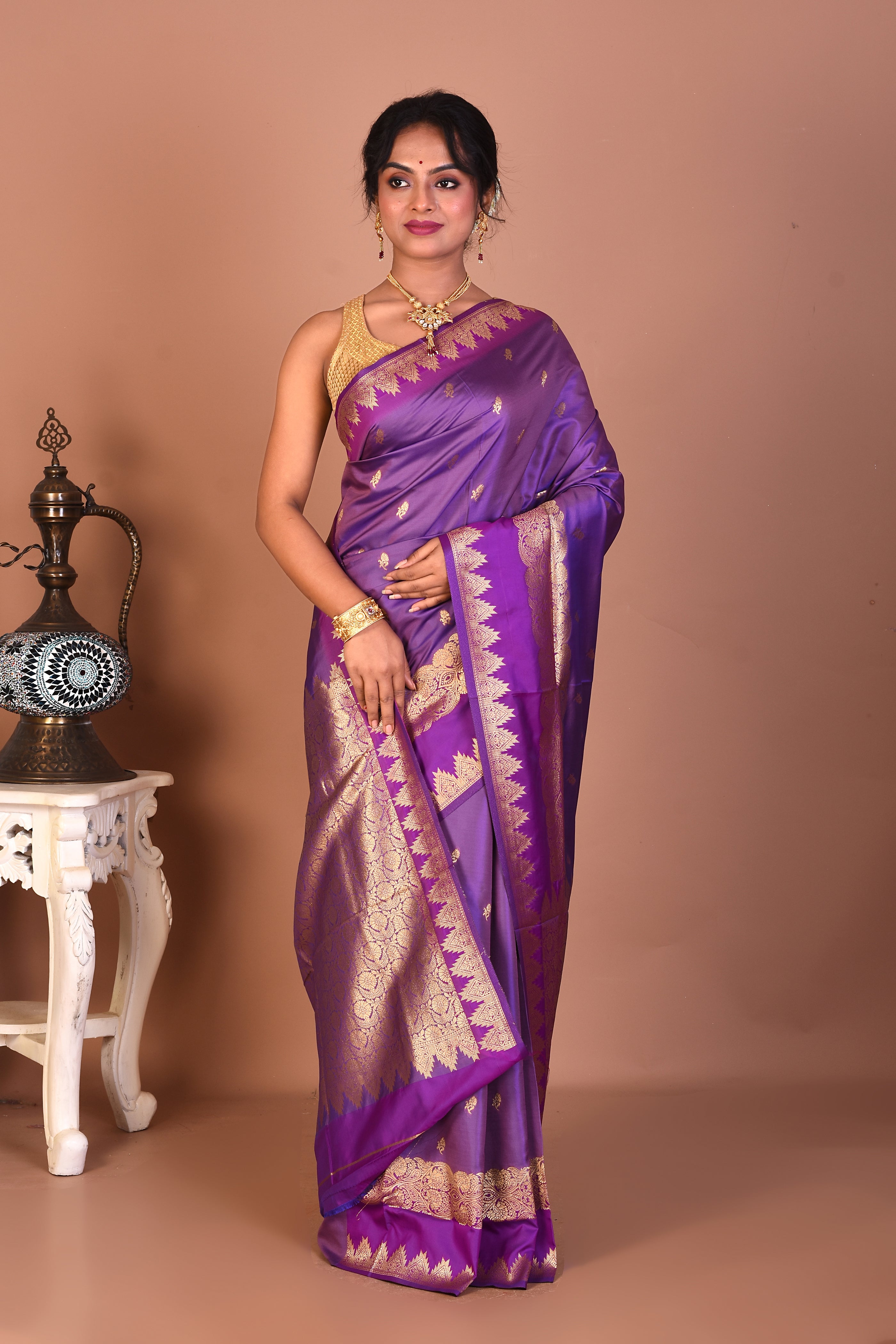 Purple Art Silk Saree - Keya Seth Exclusive