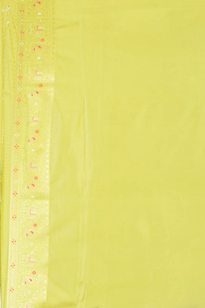 Light Green Blended Ikkat Saree with Blouse Piece - Keya Seth Exclusive