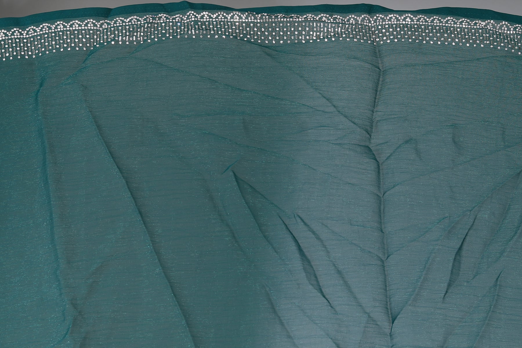 Deep Green Blended Georgette Saree - Keya Seth Exclusive