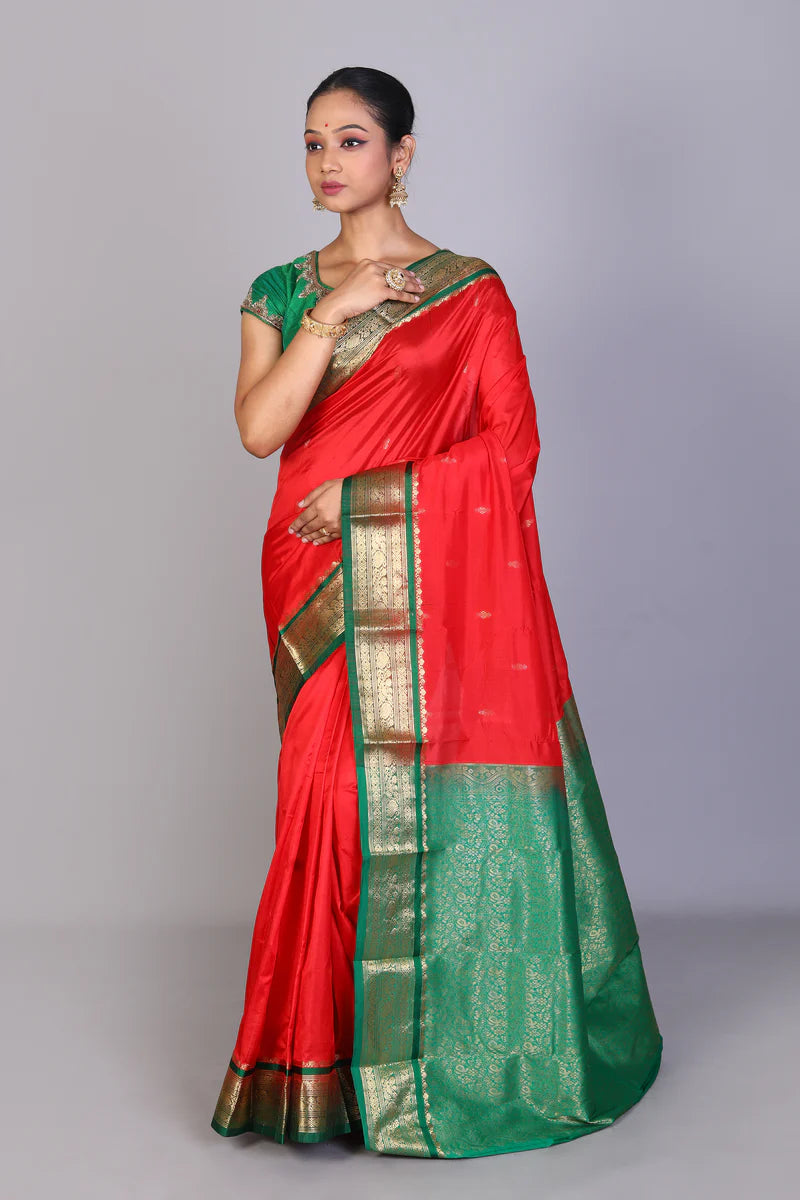 Maroon Blended Kanjivaram Silk Saree - Keya Seth Exclusive