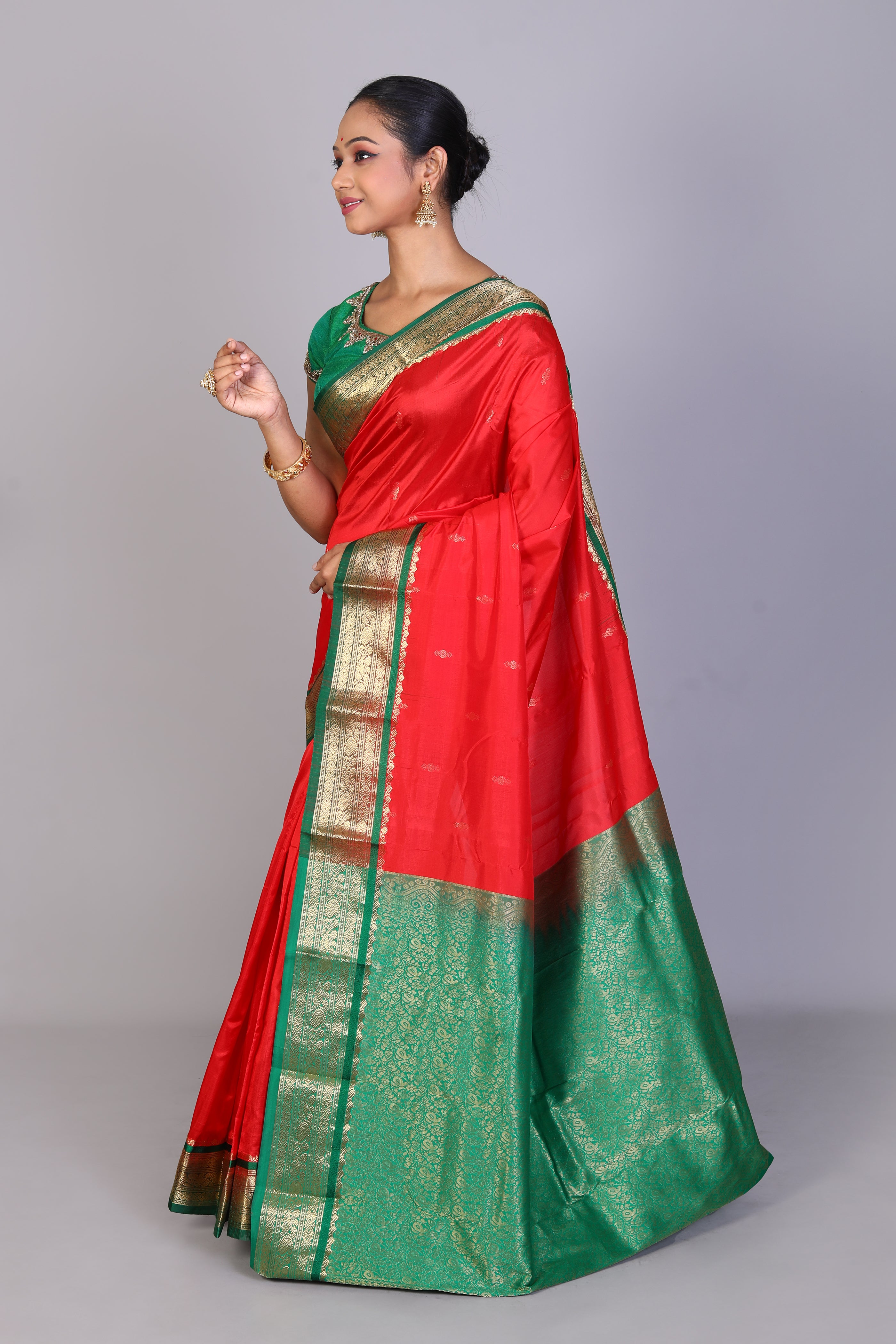 Maroon Blended Kanjivaram Silk Saree - Keya Seth Exclusive