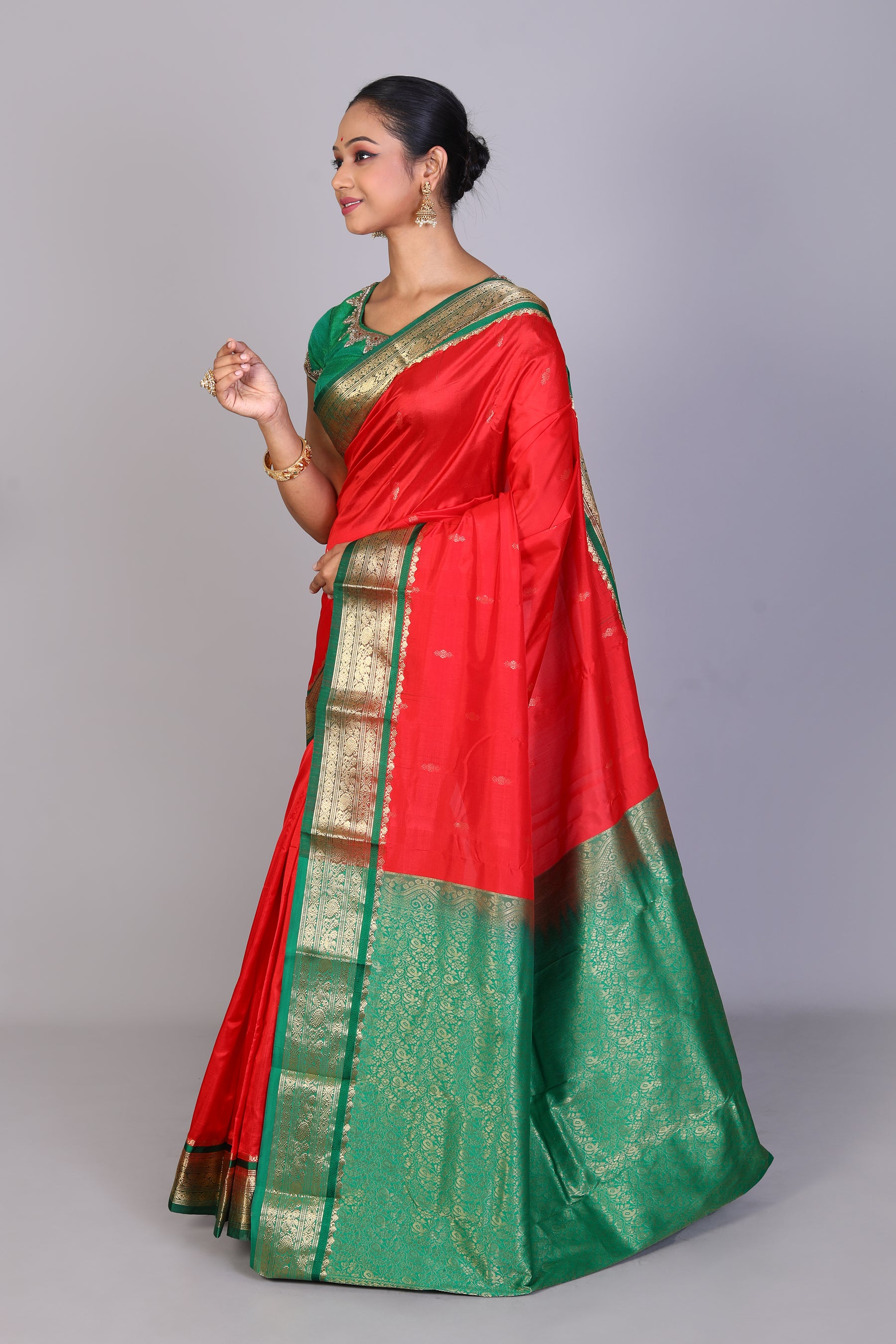 Maroon Blended Kanjivaram Silk Saree - Keya Seth Exclusive