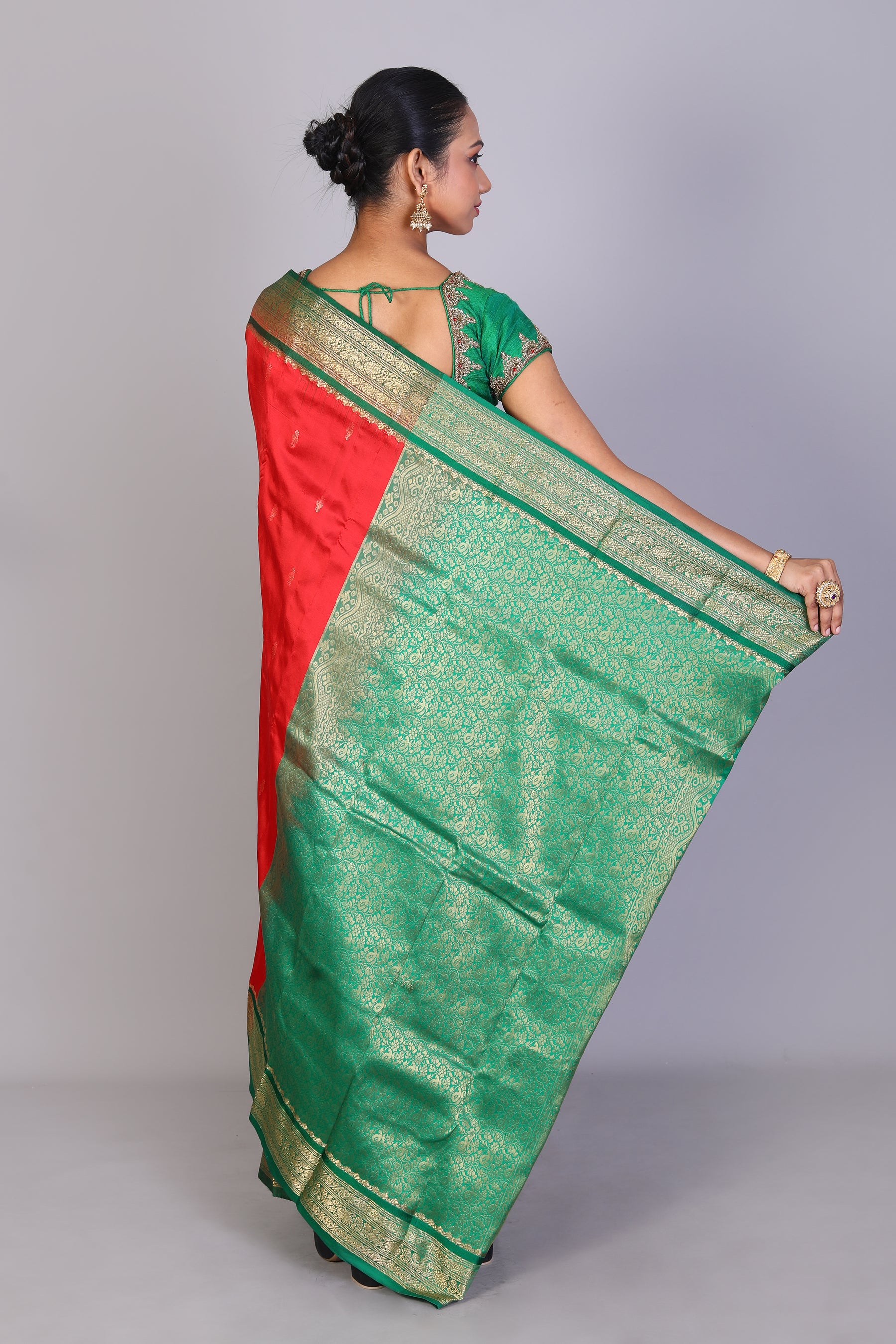 Maroon Blended Kanjivaram Silk Saree - Keya Seth Exclusive
