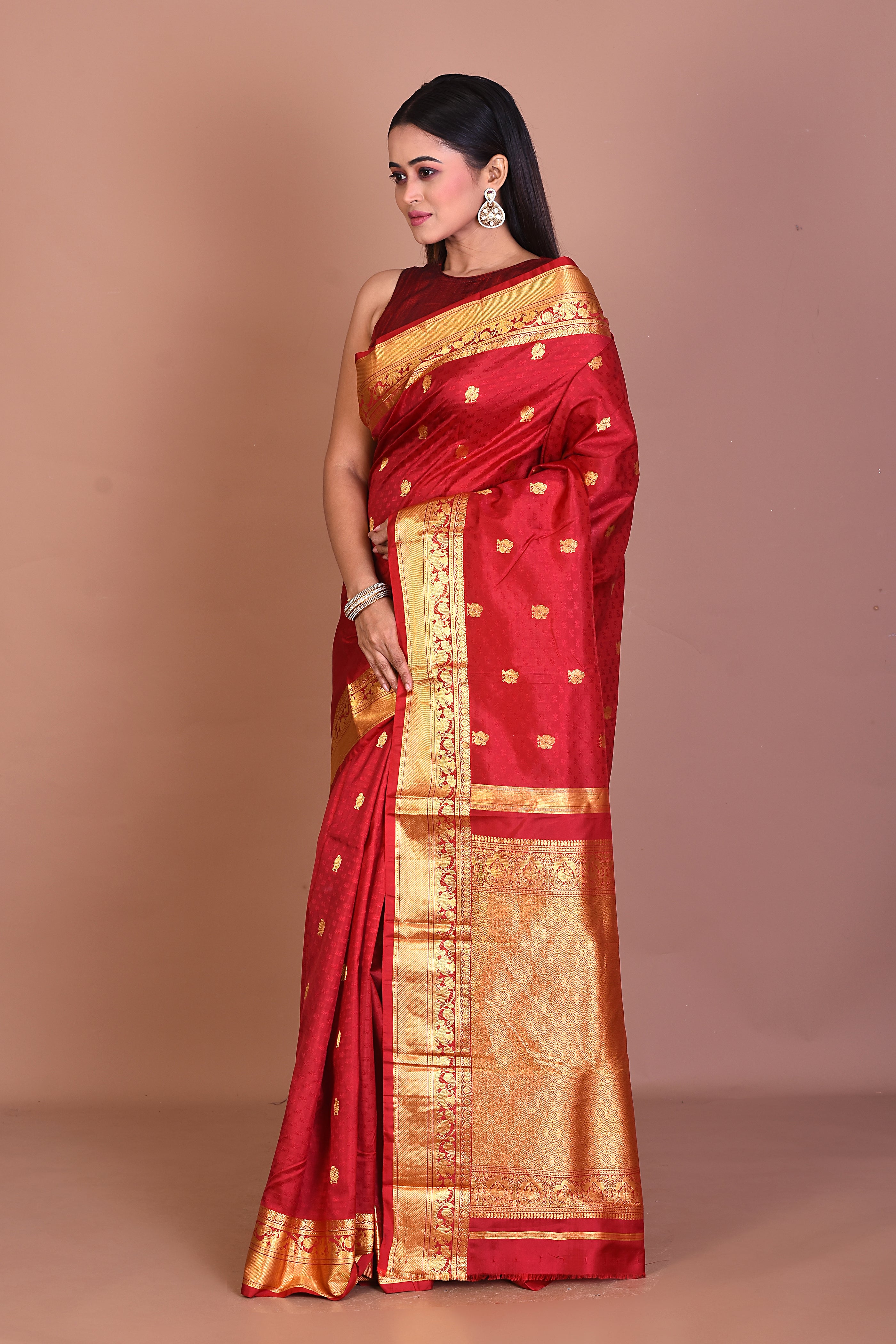 Maroom Pure Kanjivaram Silk Saree - Keya Seth Exclusive