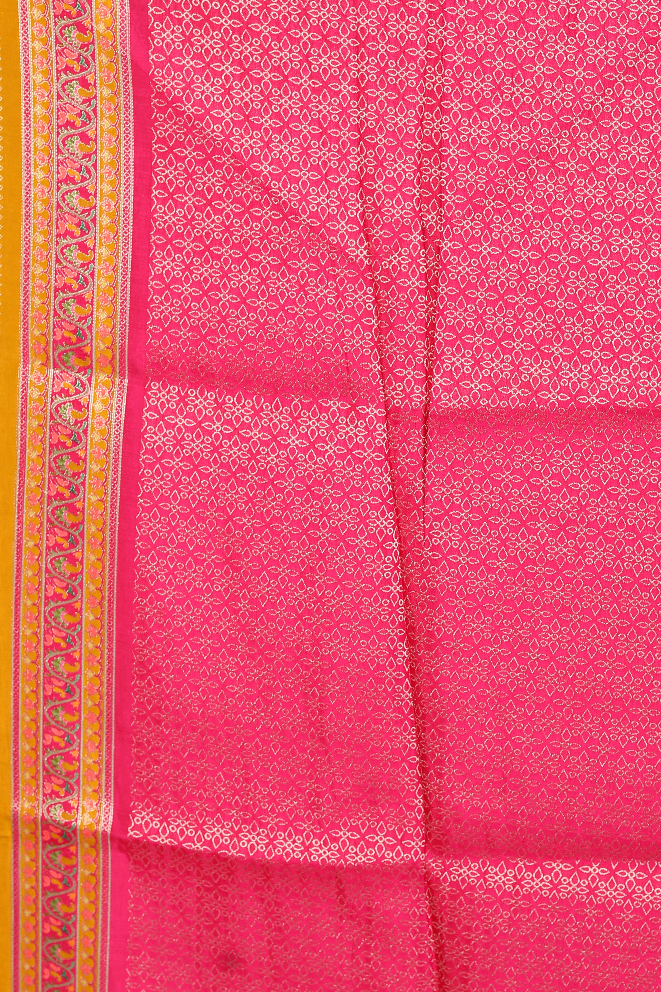 Mustard Blended Satin Silk Saree - Keya Seth Exclusive
