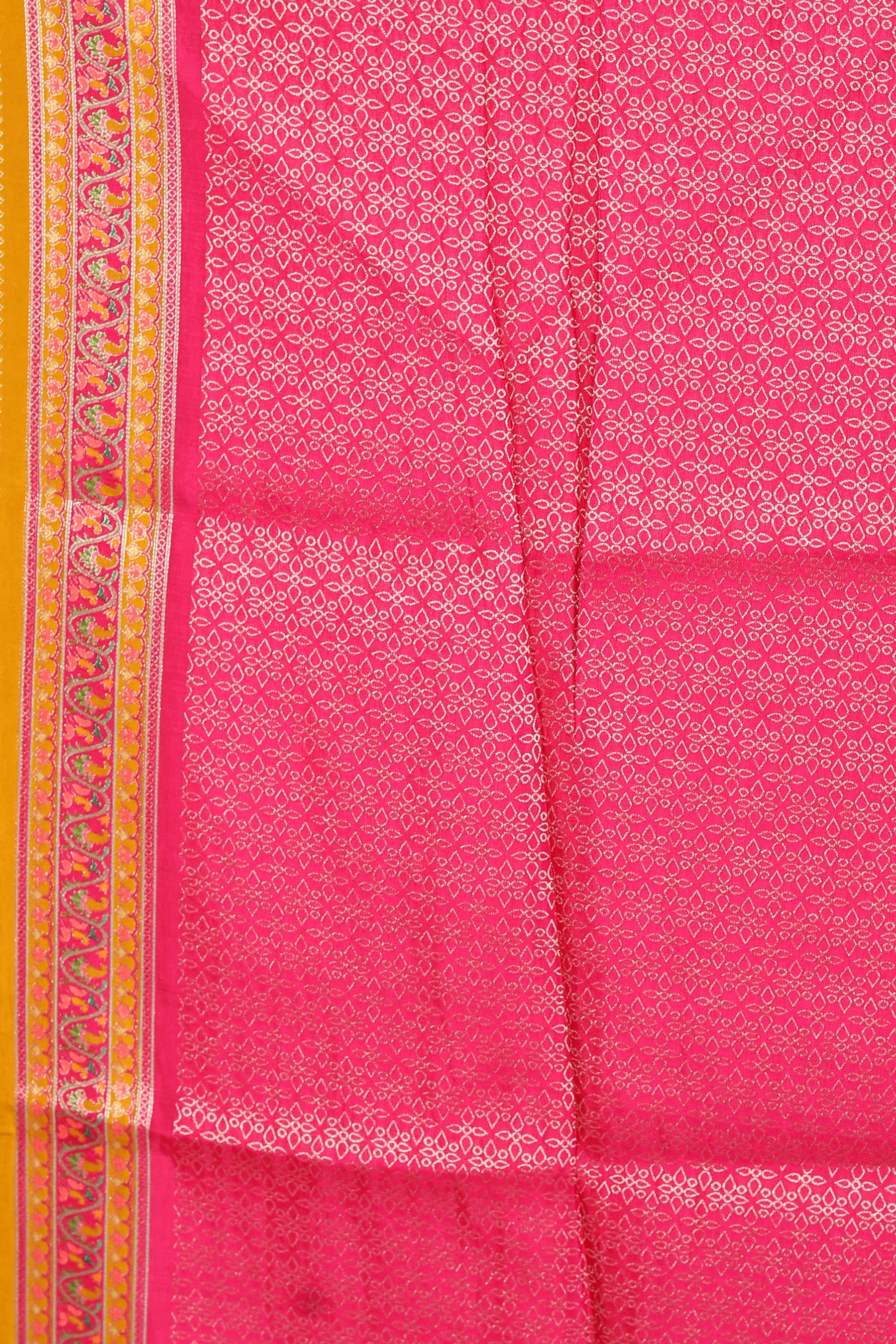 Mustard Blended Satin Silk Saree - Keya Seth Exclusive