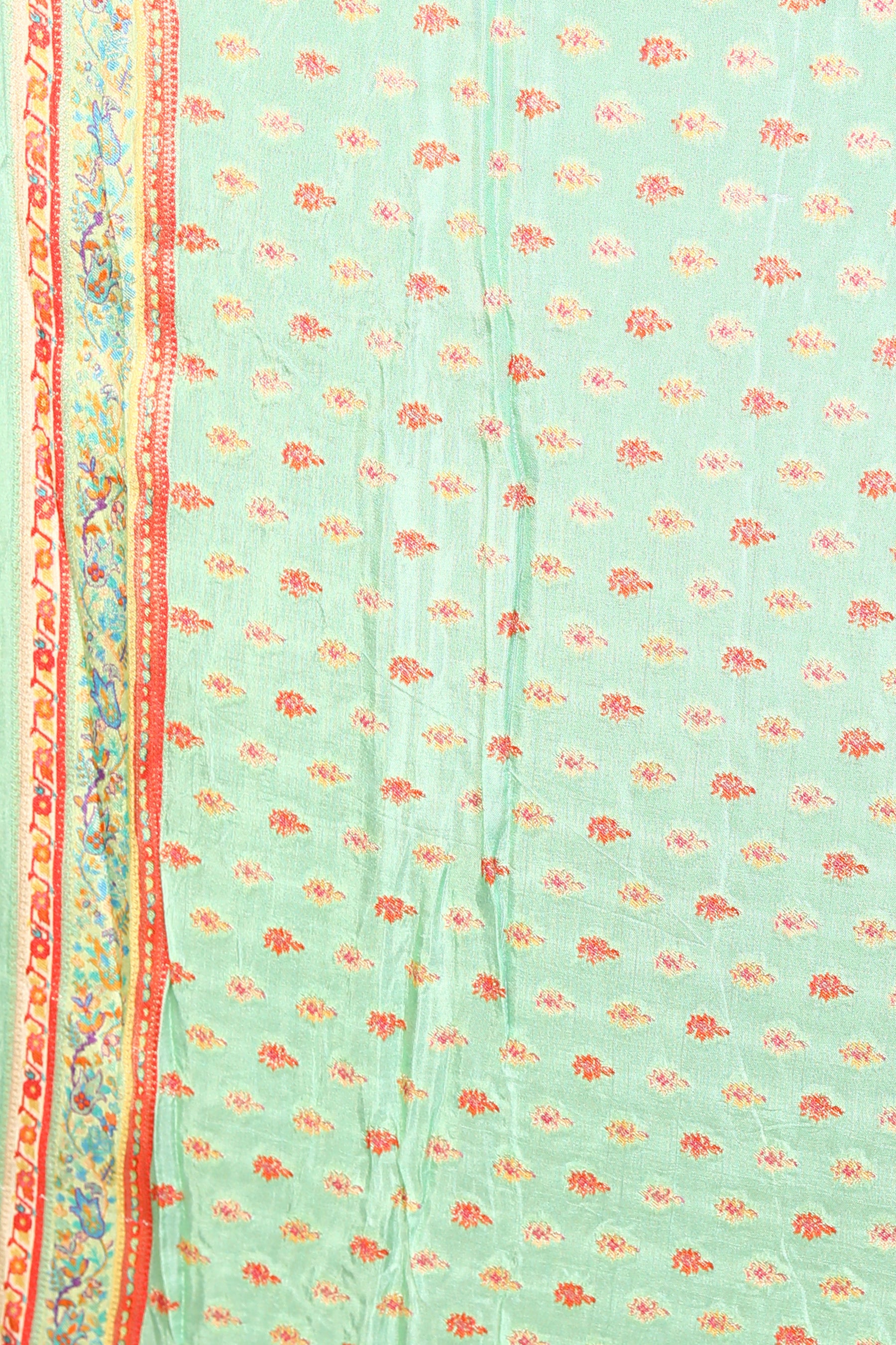 Multicolored Blended Satin Silk Saree - Keya Seth Exclusive