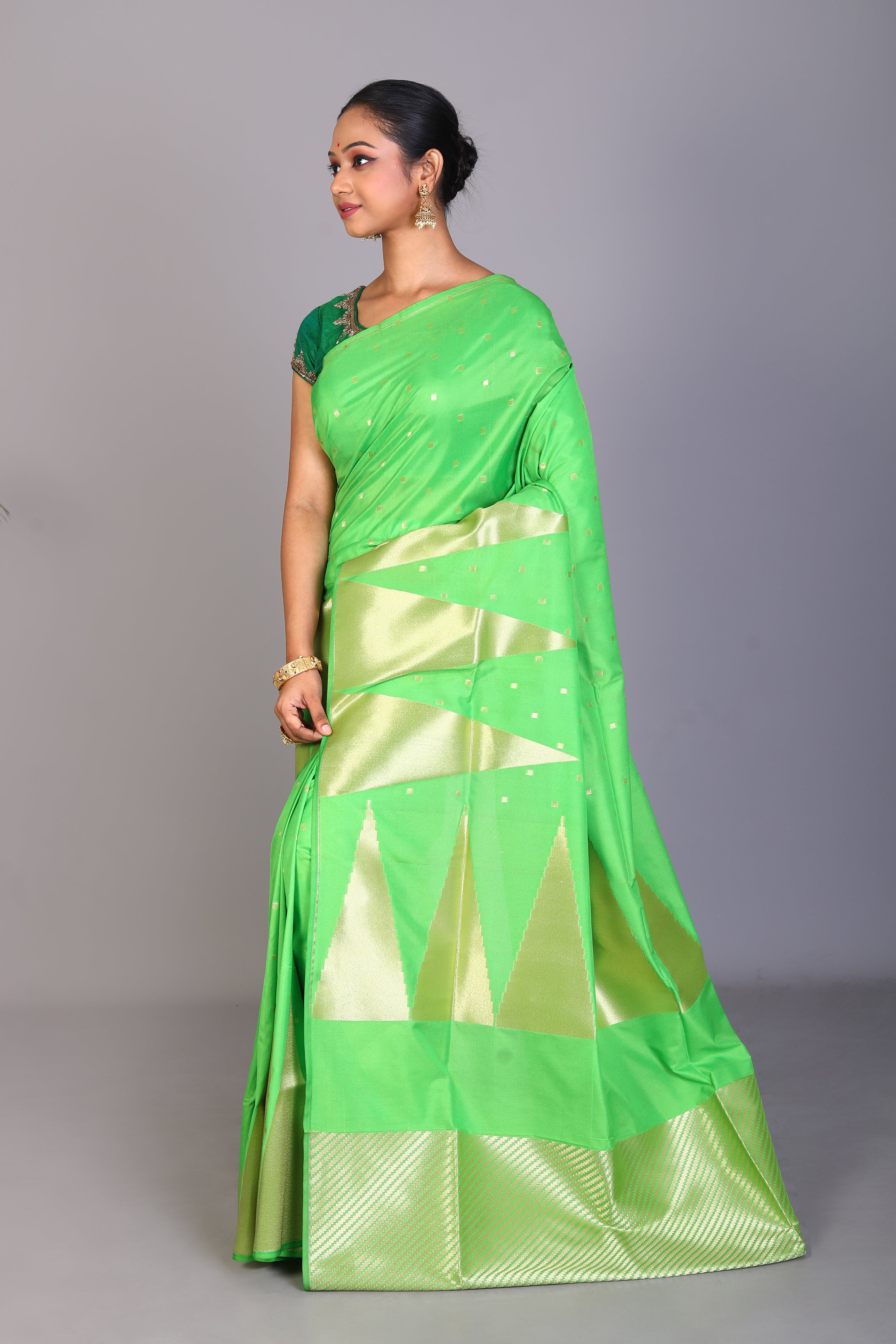 Green Art Silk Saree - Keya Seth Exclusive
