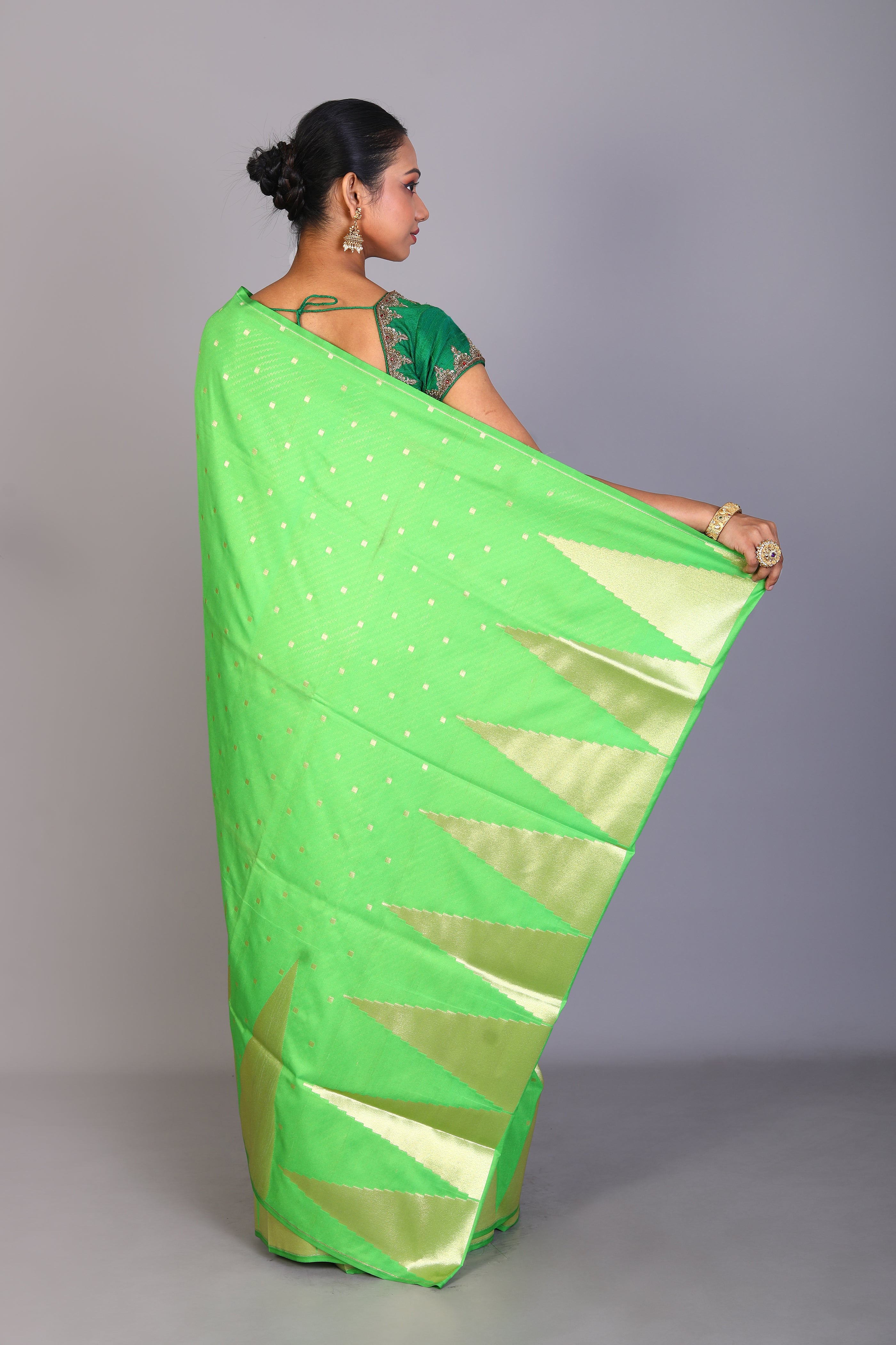 Green Art Silk Saree - Keya Seth Exclusive