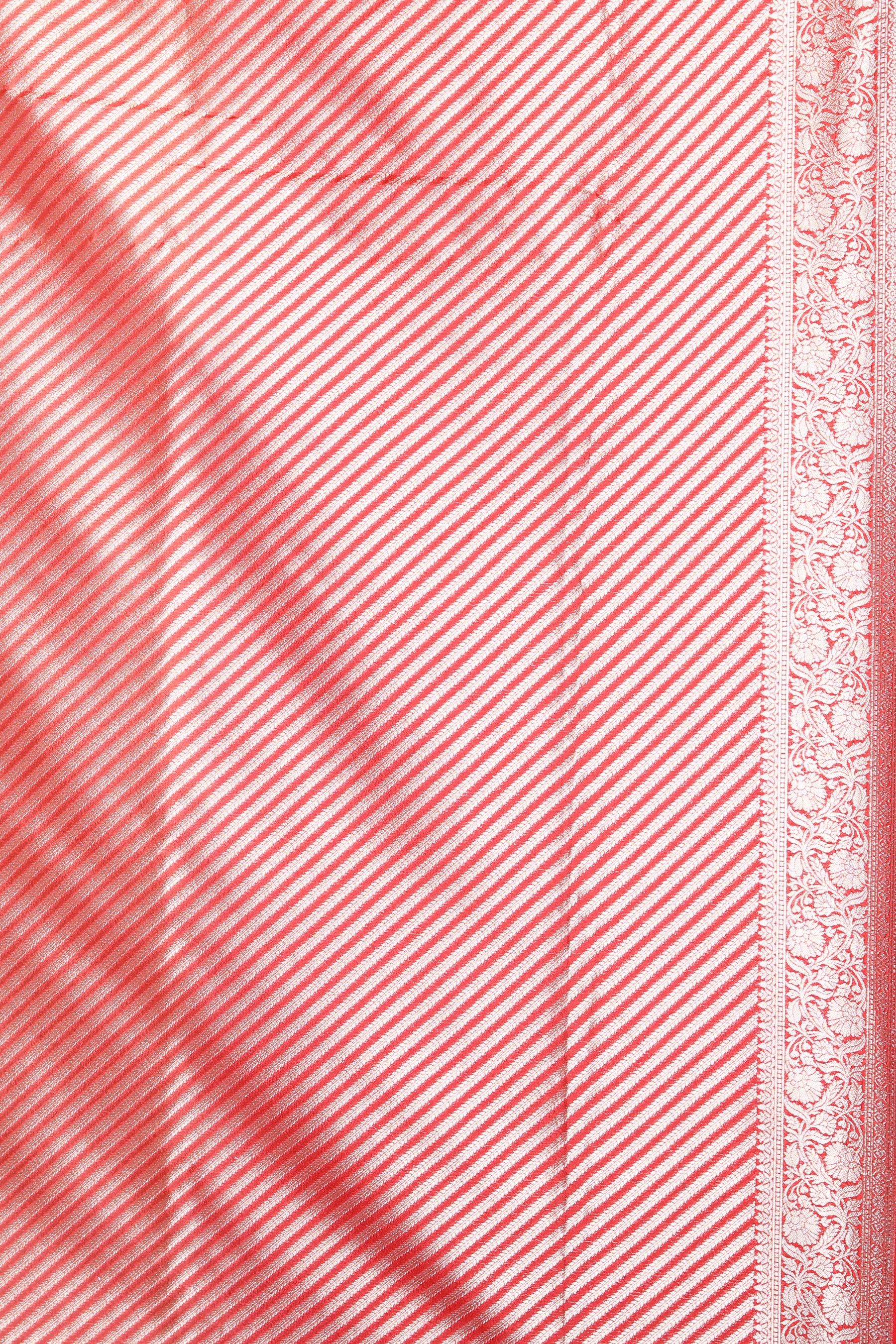 Peach Semi Katan Saree - Keya Seth Exclusive